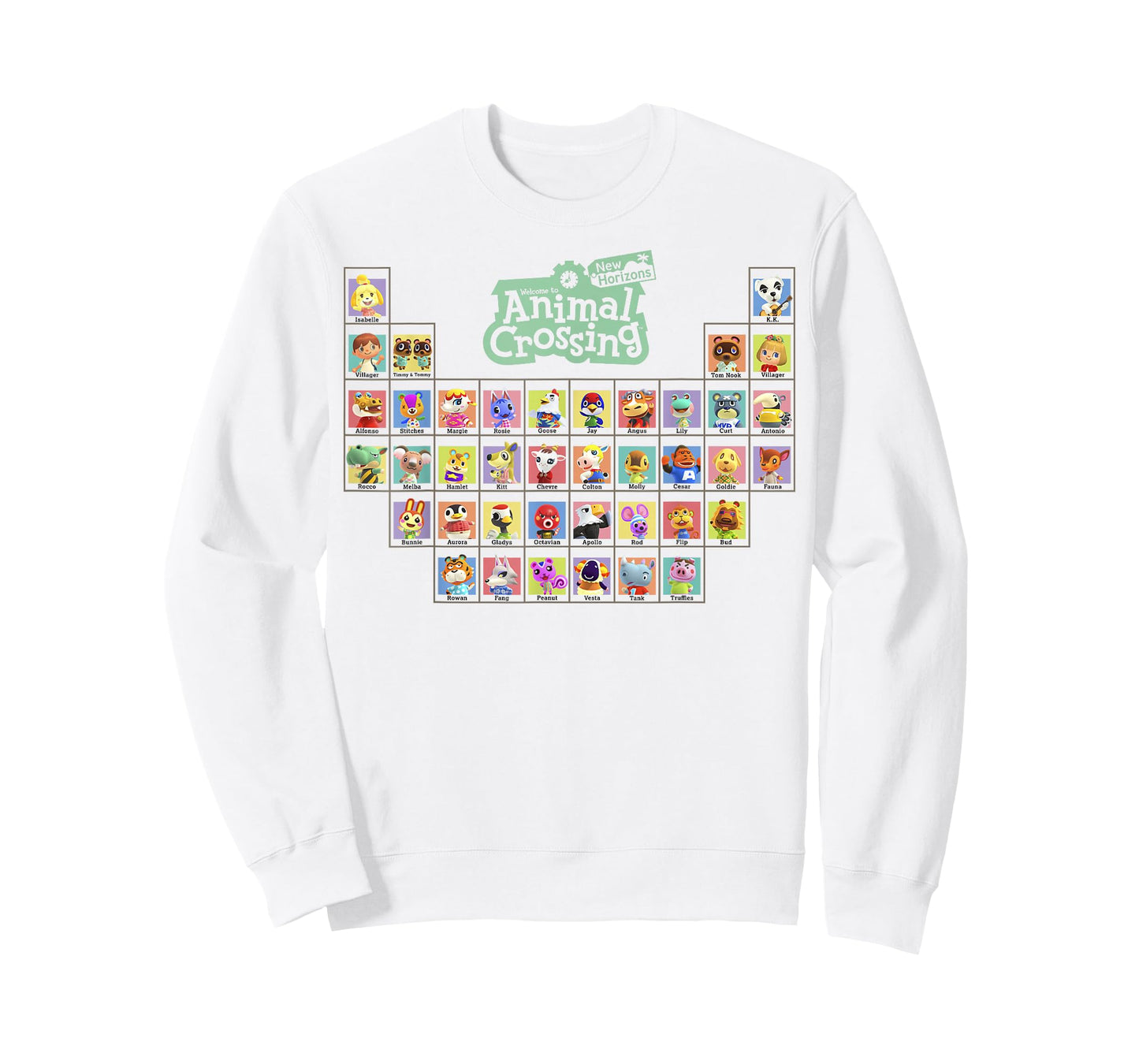 Animal Crossing: New Horizons Periodic Table Of Villagers T-Shirt