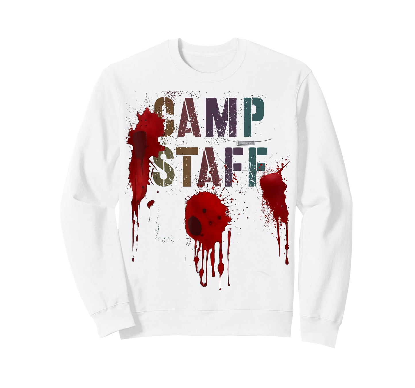 Funny Halloween CAMP STAFF Bloody Counselor Nurse I'm Fine T-Shirt