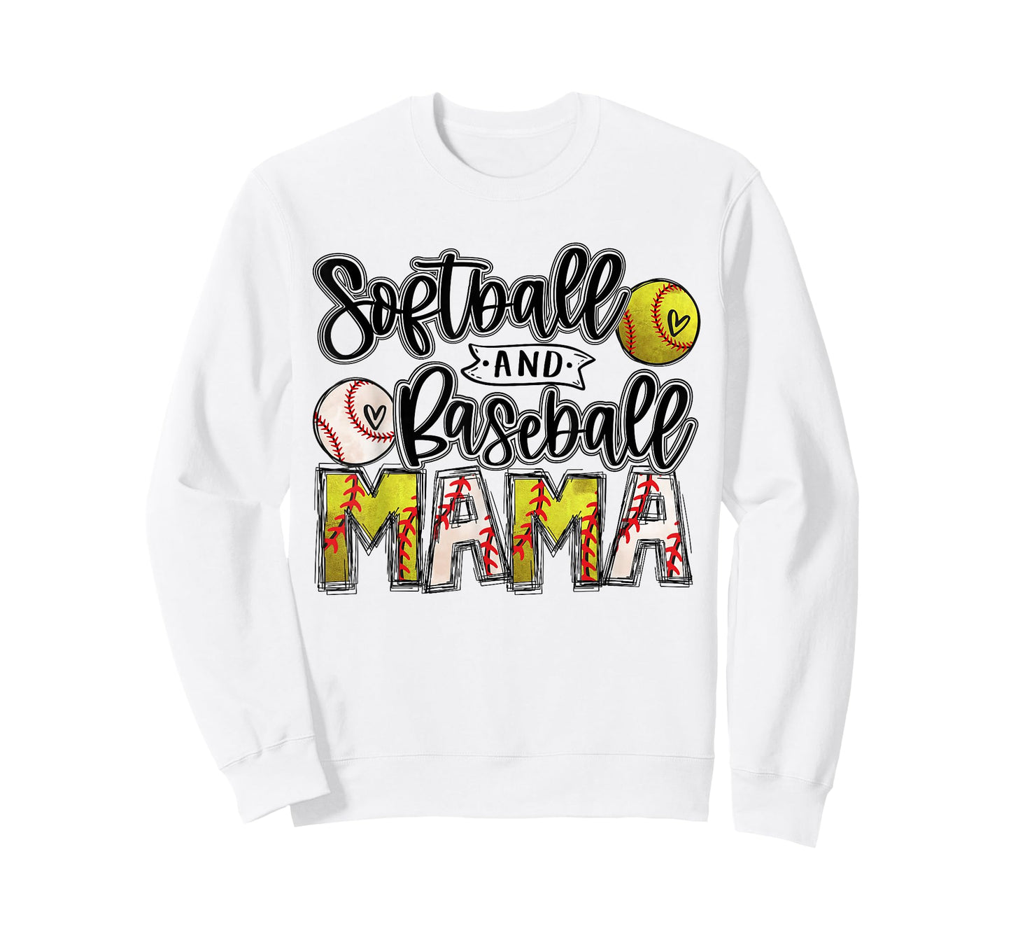 Ball Mom Softball Mama Baseball Mama Ballers Mom Birthday T-Shirt