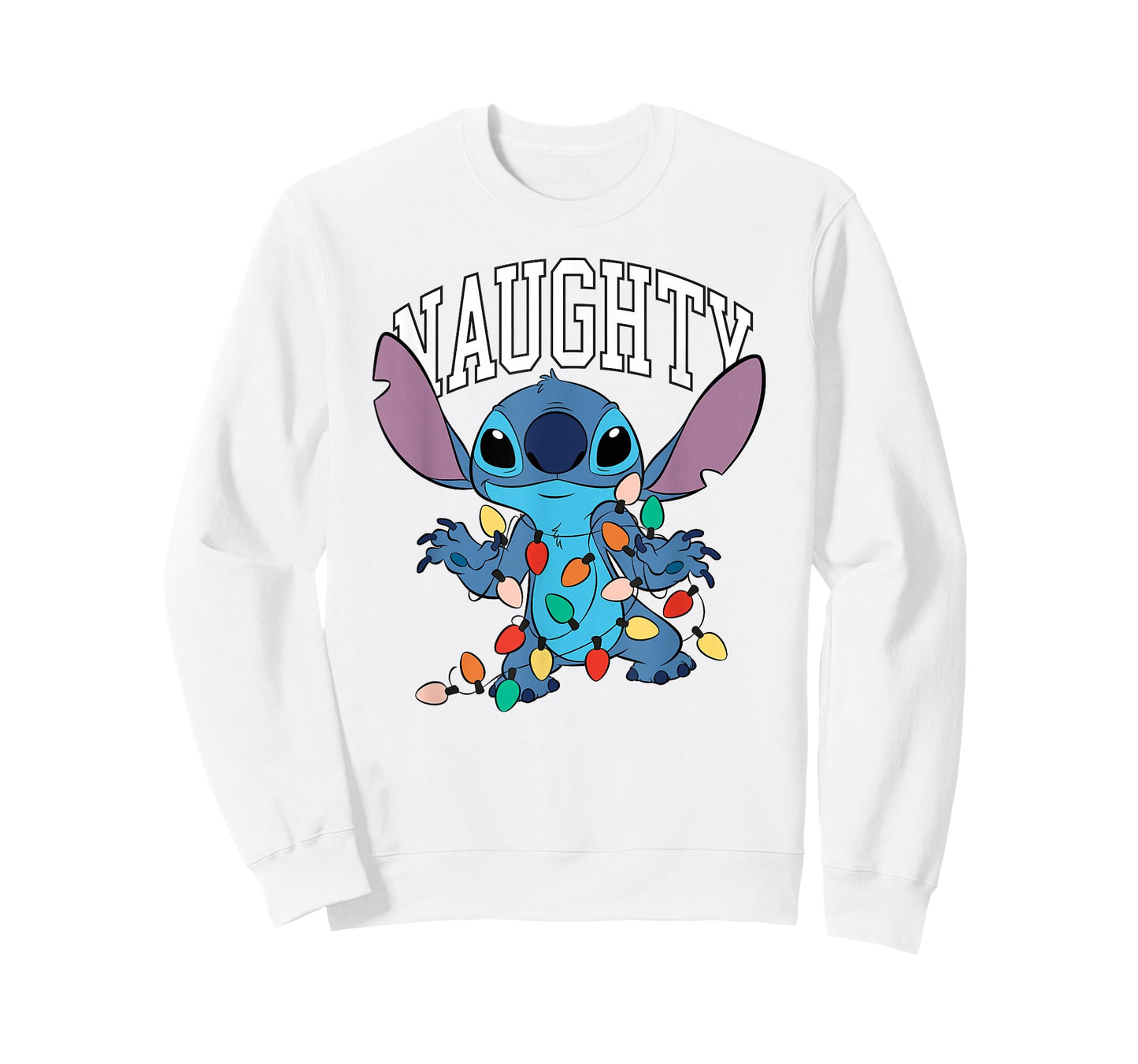 Disney Lilo & Stitch Christmas Naughty Boy with Xmas Lights T-Shirt