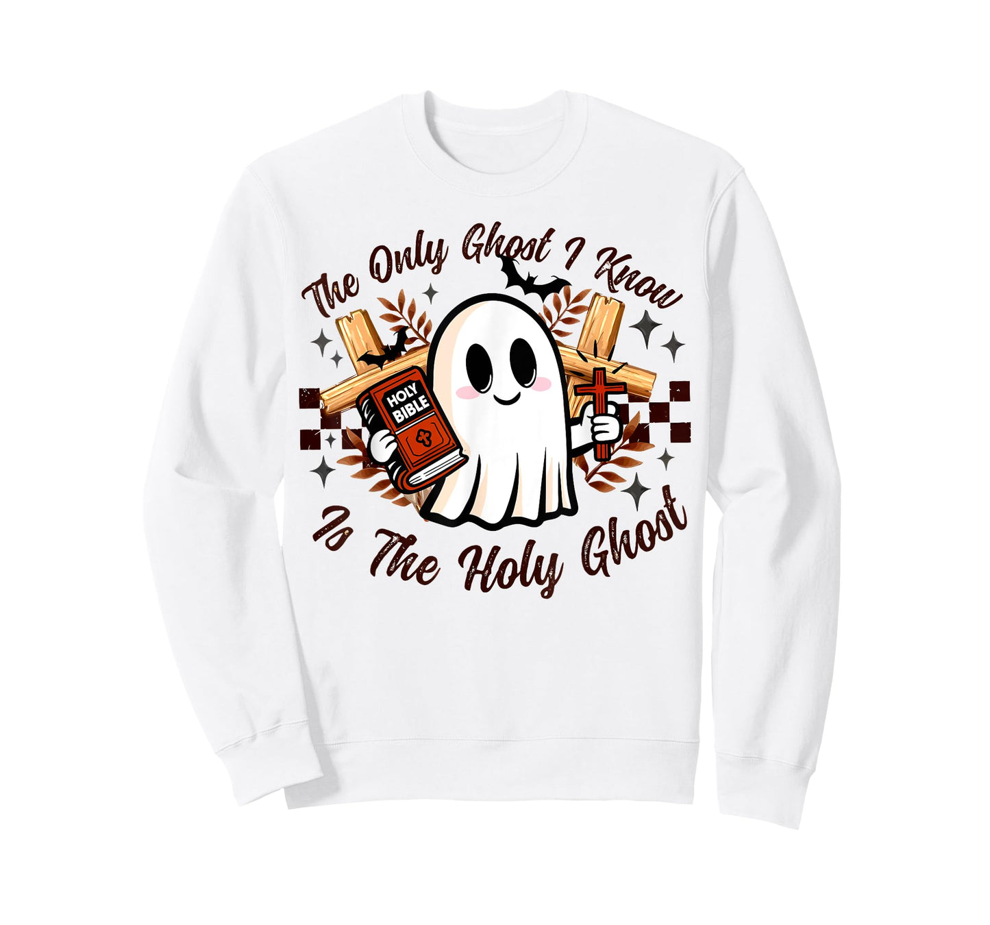 The Only Ghost I Know Is The Holy Ghost Halloween Boo Bible T-Shirt
