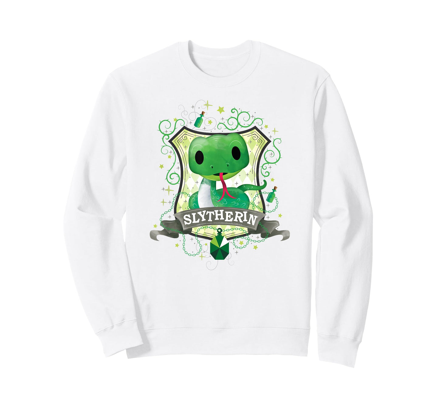 Harry Potter Watercolor Slytherin Crest T-Shirt