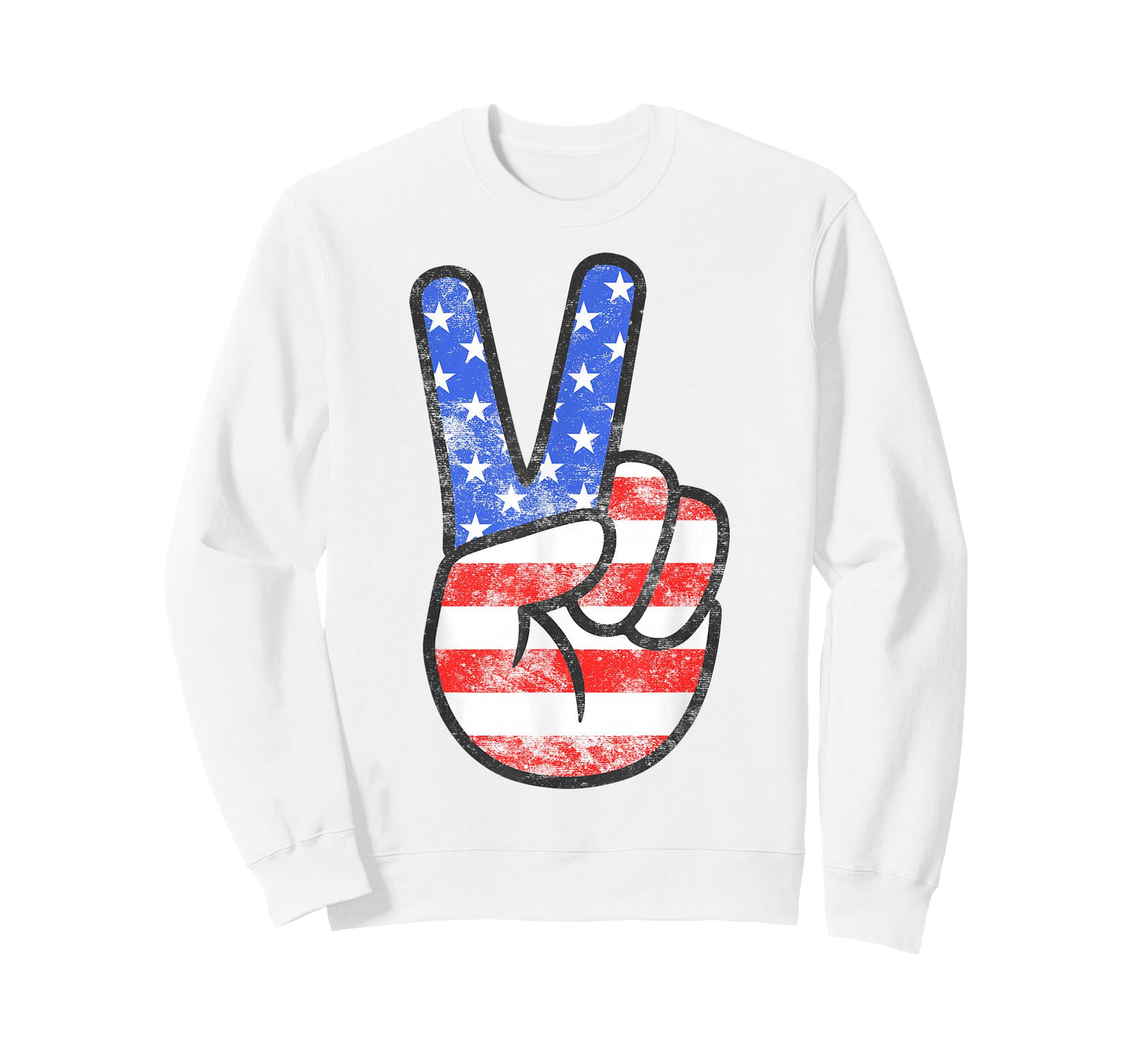 American Flag Peace Sign Hand Shirt USA 4th Fourth of July T-Shirt
