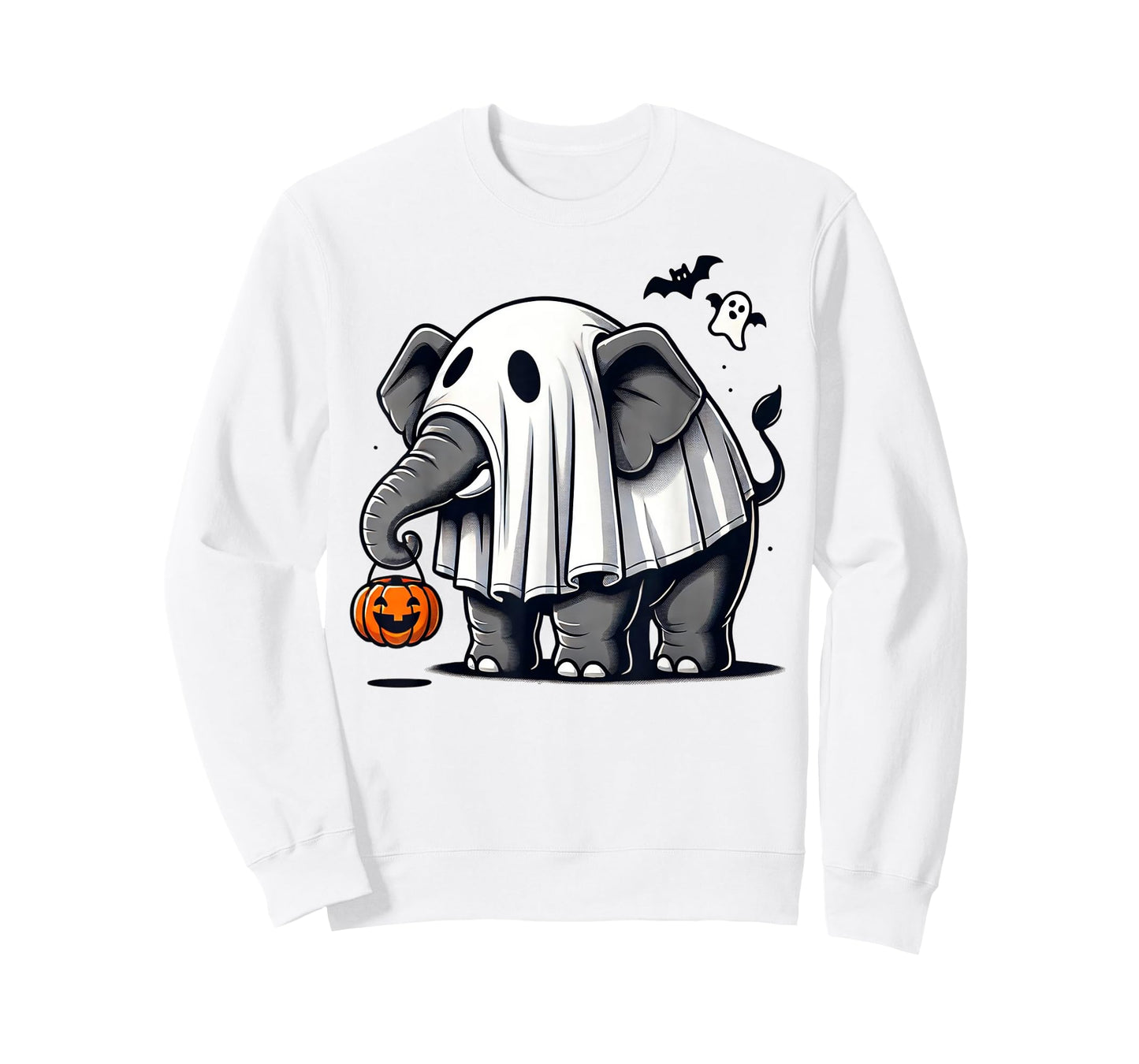 Funny Elephant Halloween Costume Ghost Trick Or Treat T-Shirt