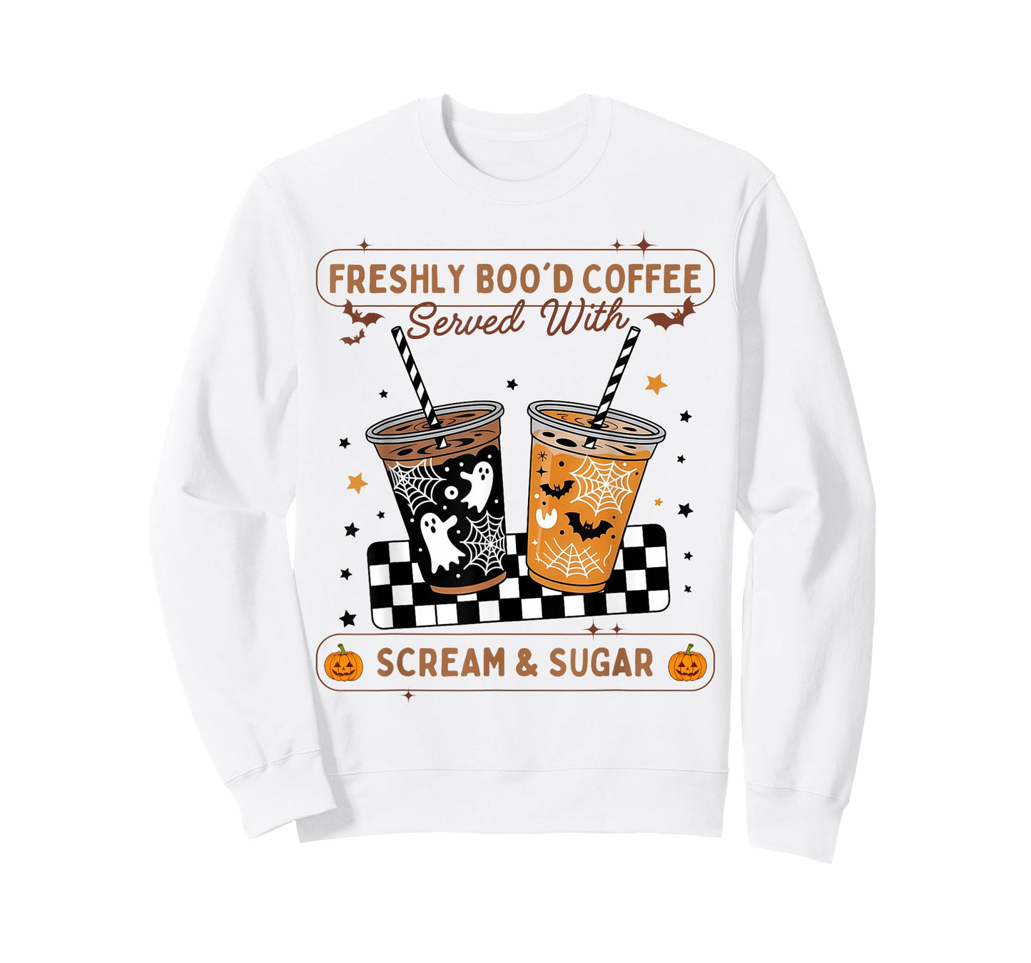 Funny Freshly Boo'd Coffee Spooky Halloween Ghost Barista T-Shirt