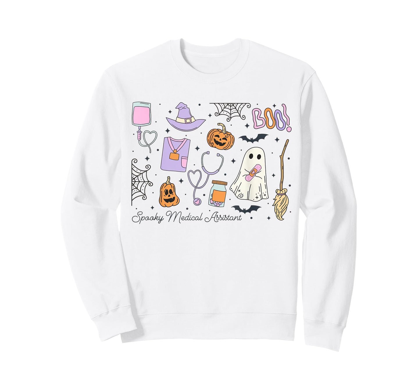 Spooky Medical Assistant Halloween Ghost MA Autumn CMA RMA T-Shirt