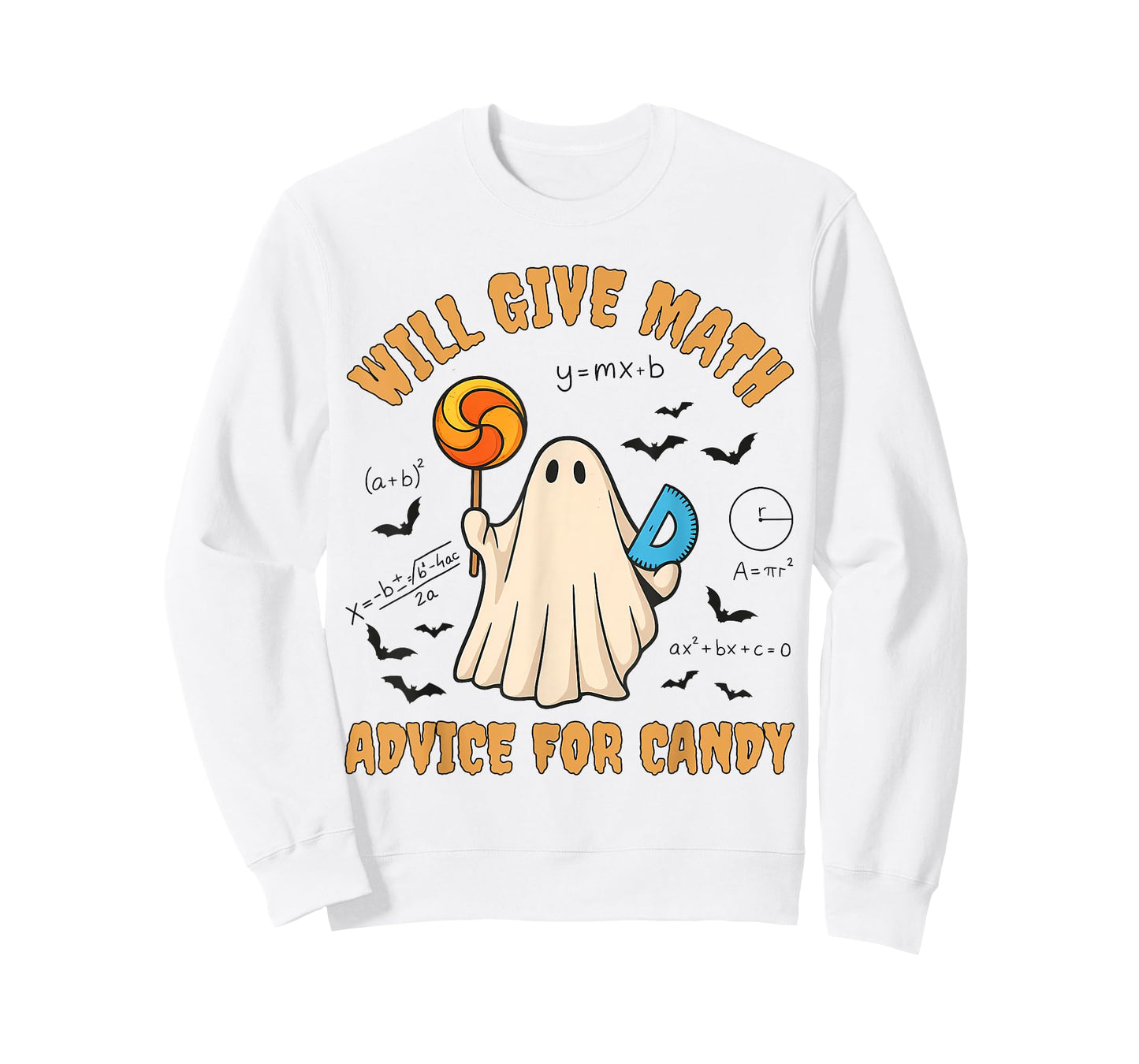 Will Give Math Advice for Candy Math Ghost Teacher Halloween T-Shirt