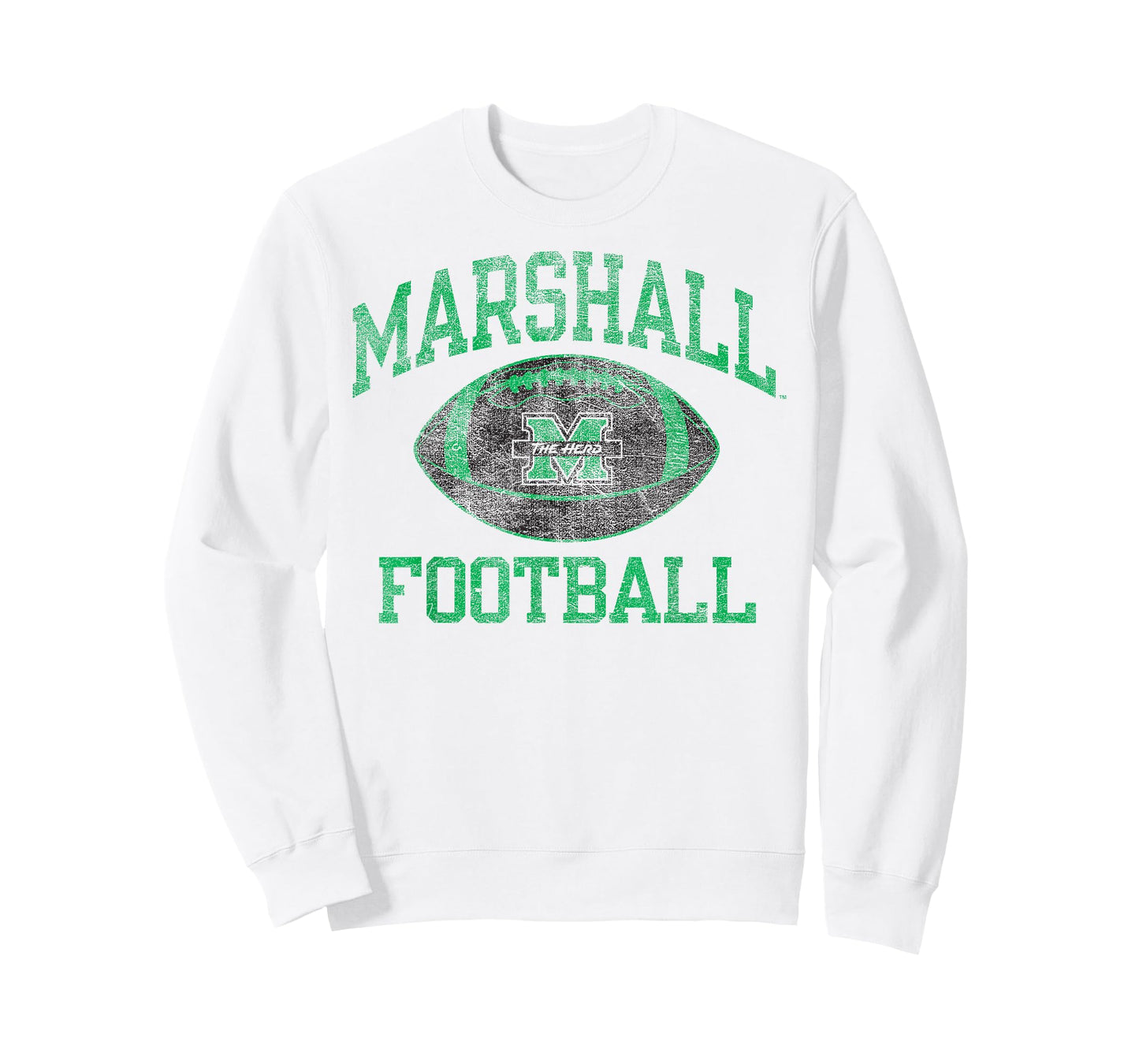 Marshall Thundering Herd Football Intensity White T-Shirt
