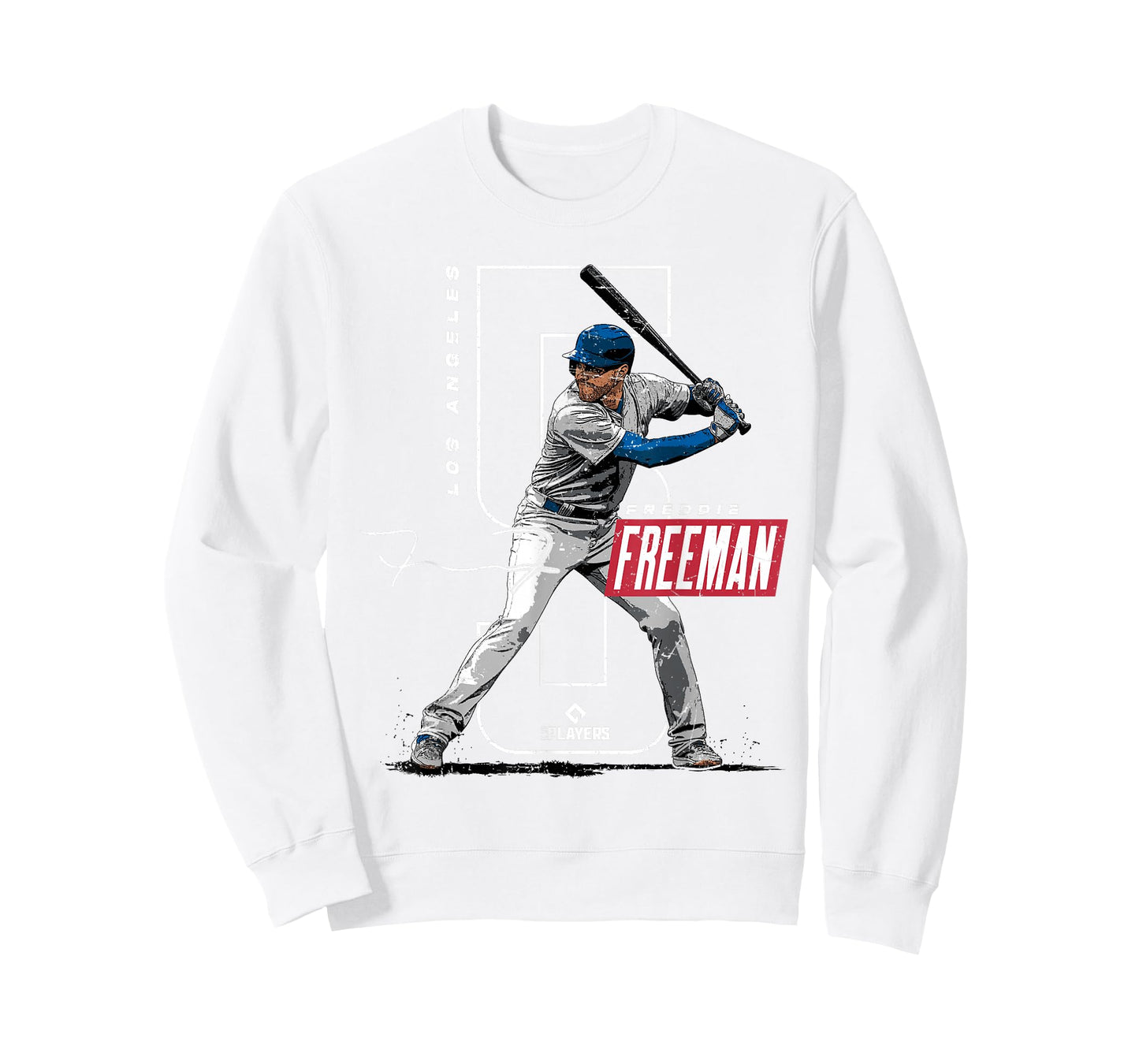 License Champs Freddie Freeman | Los Angeles Baseball Players | MLBFRE3002 T-Shirt, Small, Blue
