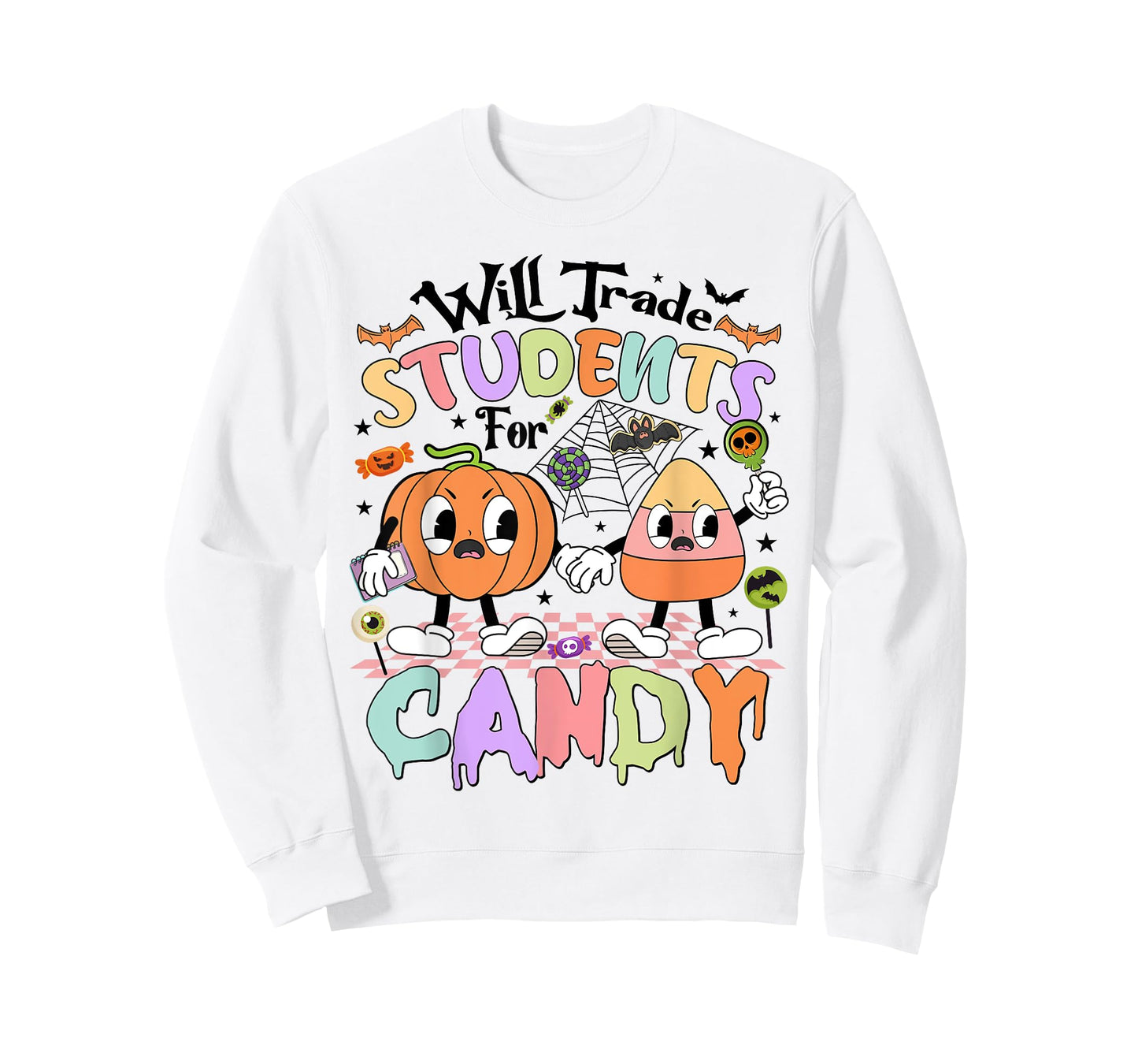Funny Candy Halloween Teacher Will Trade Students For Candy T-Shirt