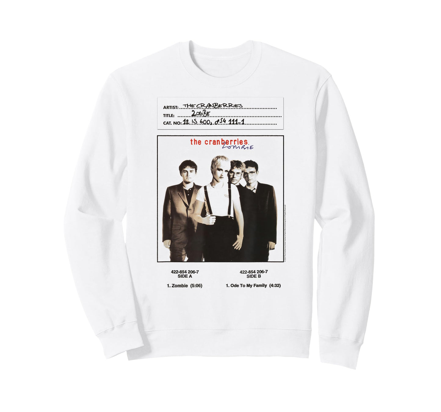 The Cranberries Zombie Vinyl Handwritten Vintage Band T-Shirt