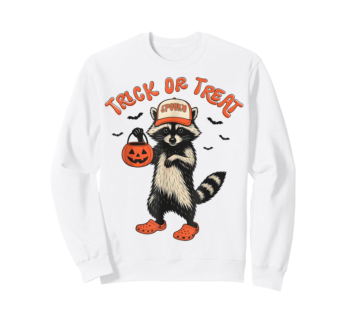 Trick Or Treat Spooky Raccoon Feral Halloween Men Women Kid T-Shirt