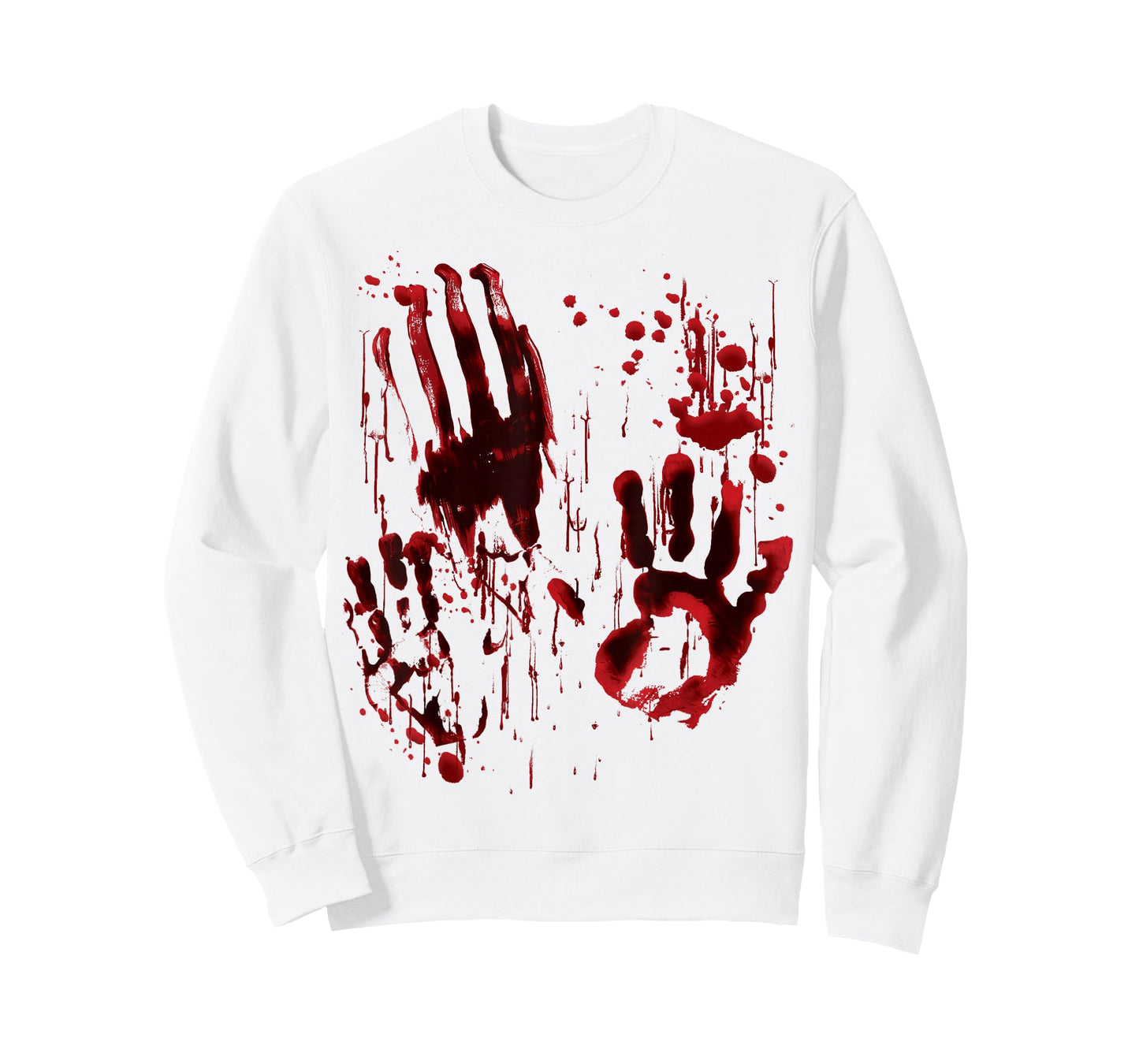 Blood Splatter Blood Stained Bloody Hand Print Zombie Horror T-Shirt
