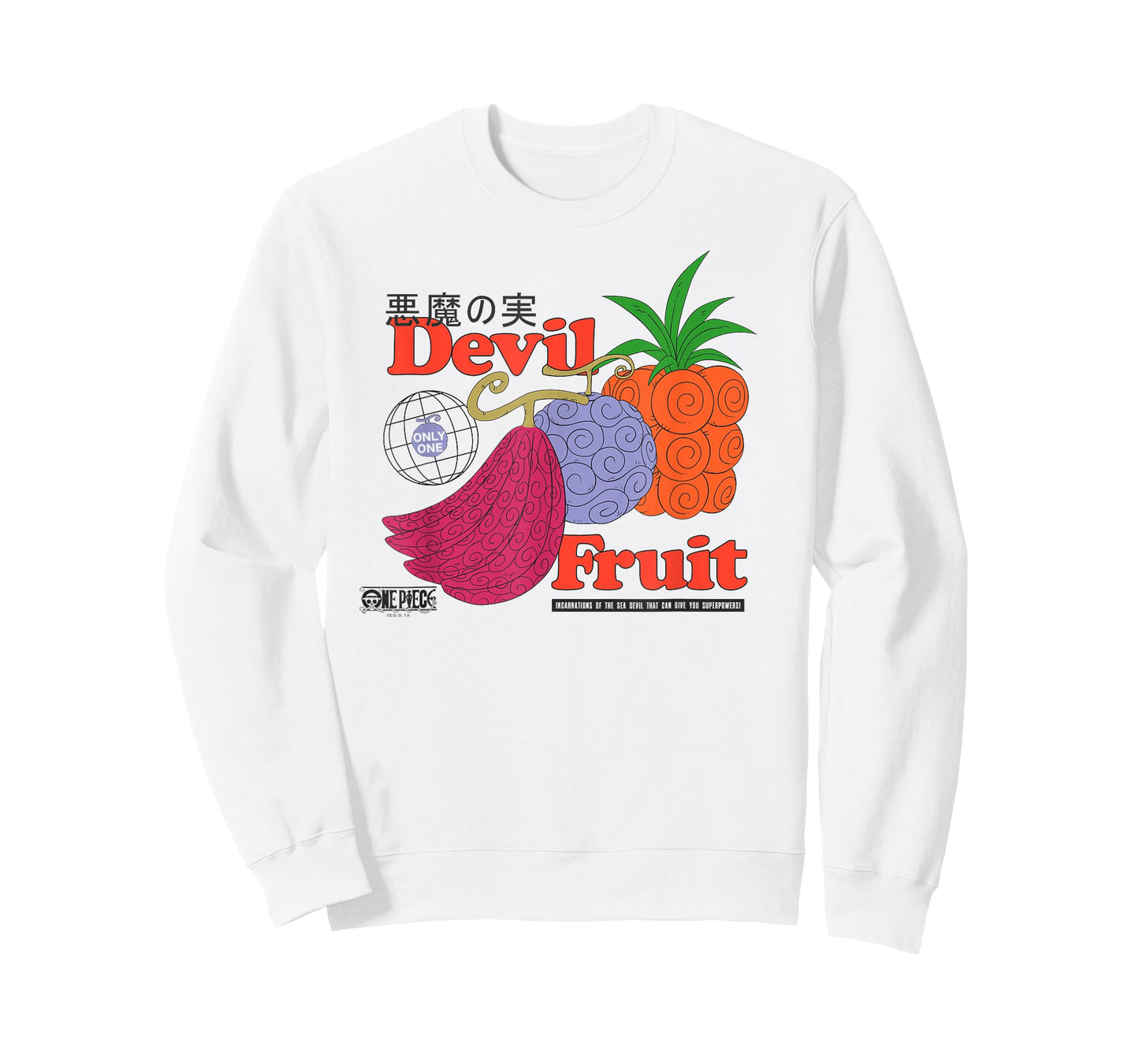 One Piece Anime Vintage Devil Fruit Ad with Kanji T-Shirt