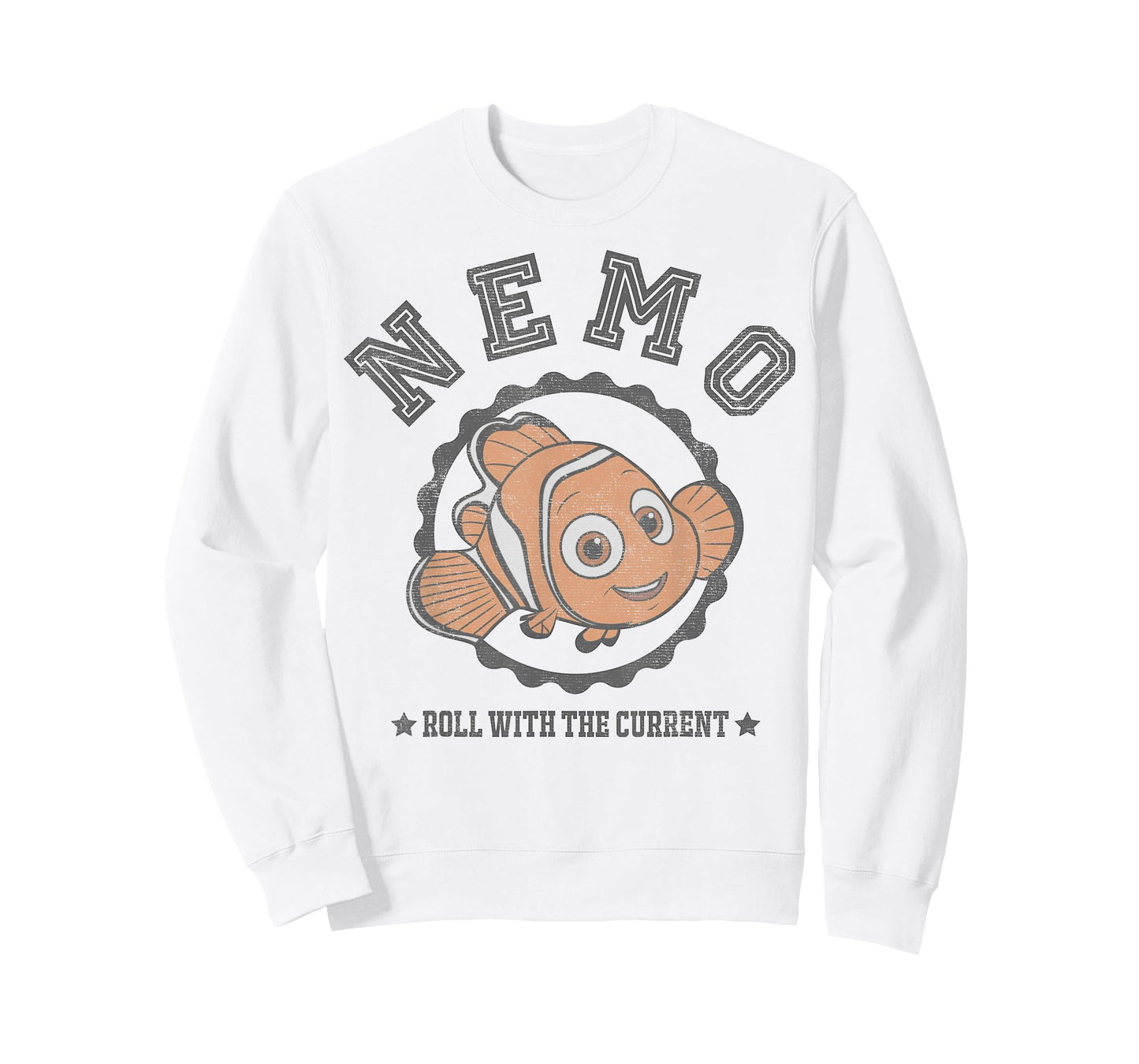 Disney Pixar Finding Dory Nemo Roll with The Current Logo T-Shirt
