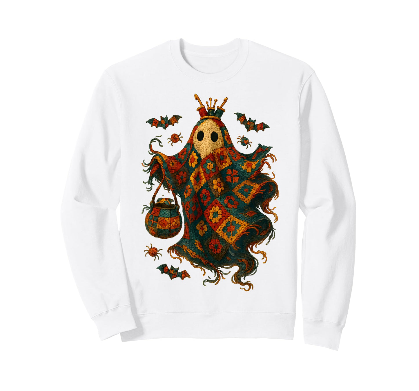 Ghost Coquette Crocheting Yarn Knitting Crafting Halloween T-Shirt