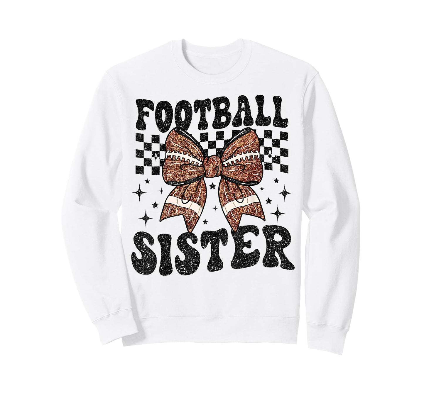 Coquette Bow American Football Sister Game Day Thanksgiving T-Shirt