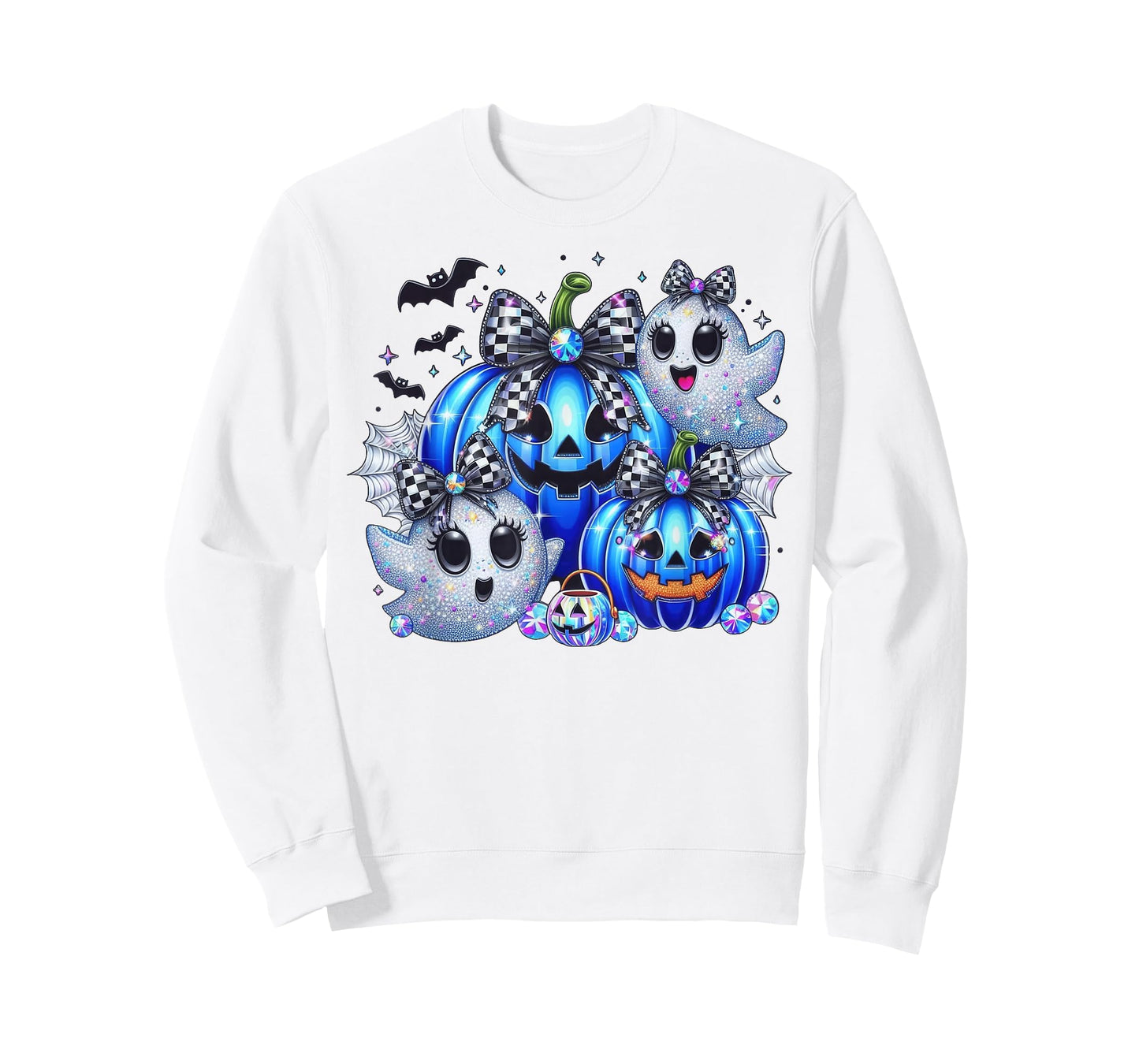 Vintage Dallas Ghost Cute Ghost Halloween Blue Pumpkin T-Shirt