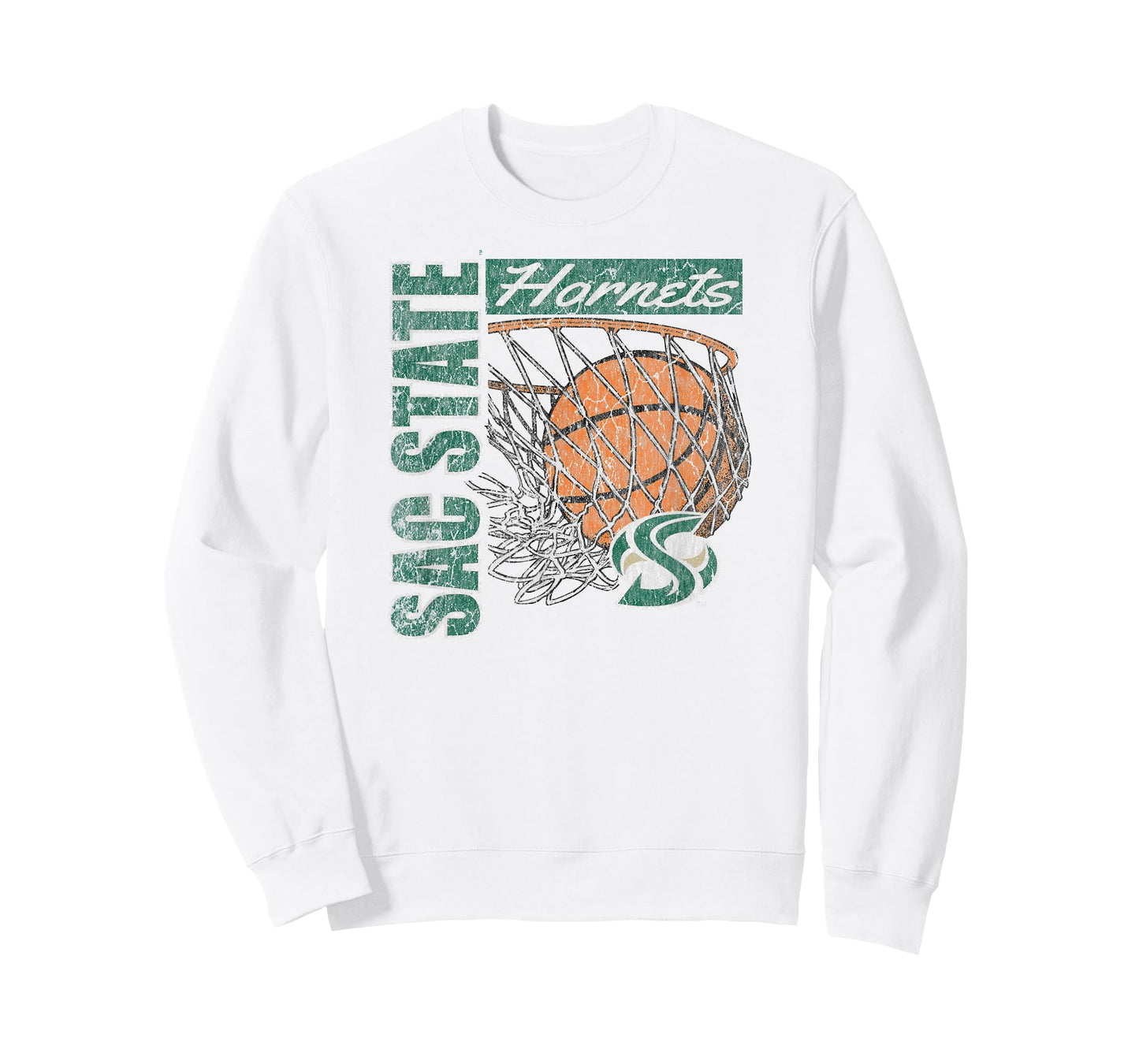 Sacramento State Hornets Vintage Basketball 90's Gray T-Shirt