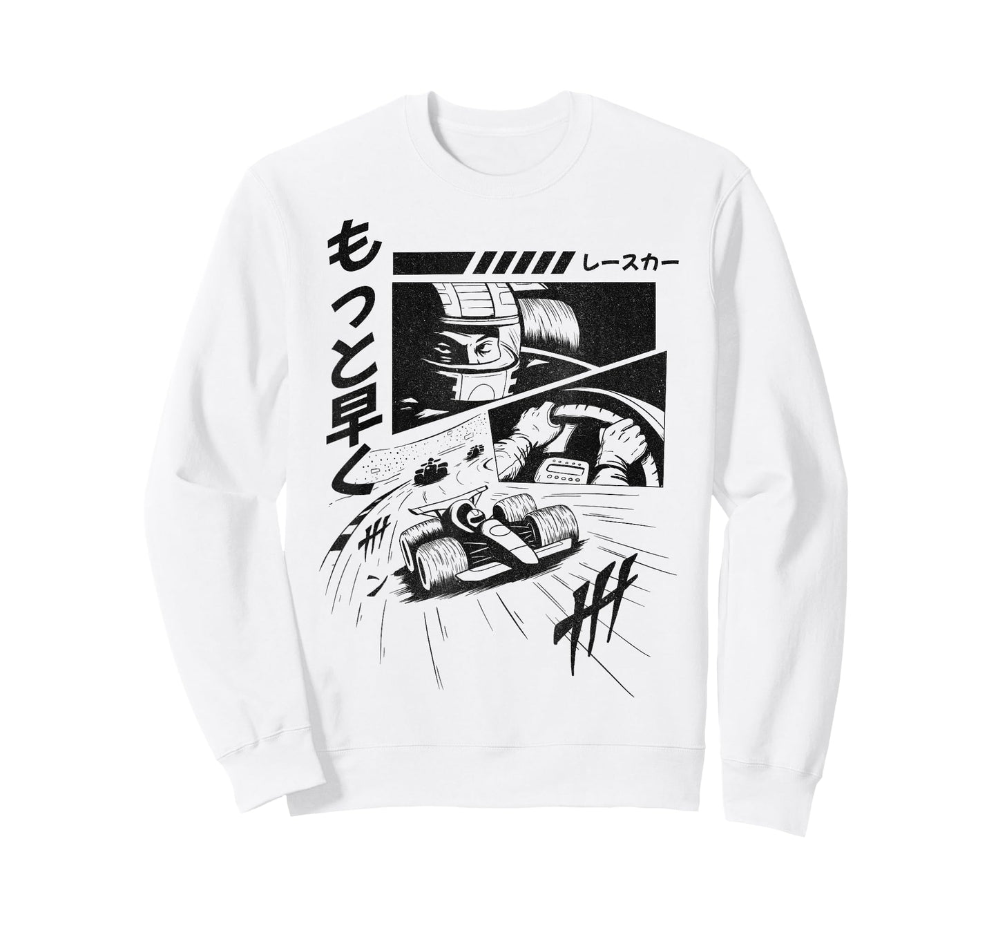 Anime Racer in Fast-Paced Action T-Shirt