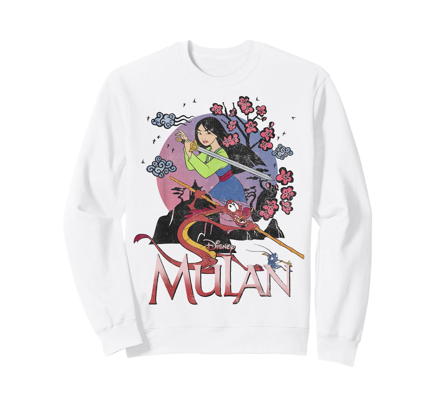 Disney Mulan and Mushu Collage Portrait Logo T-Shirt Small