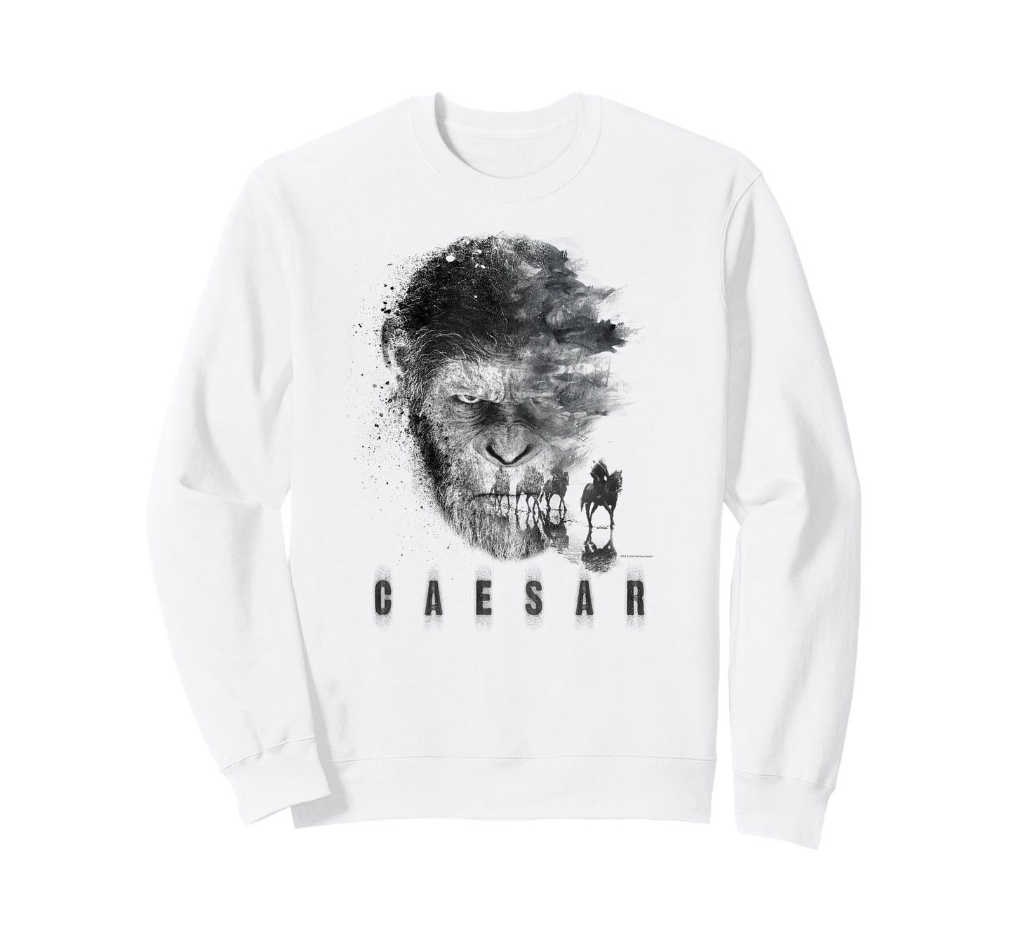 War for The Planet of The Apes Monochrome Caesar & Riders T-Shirt