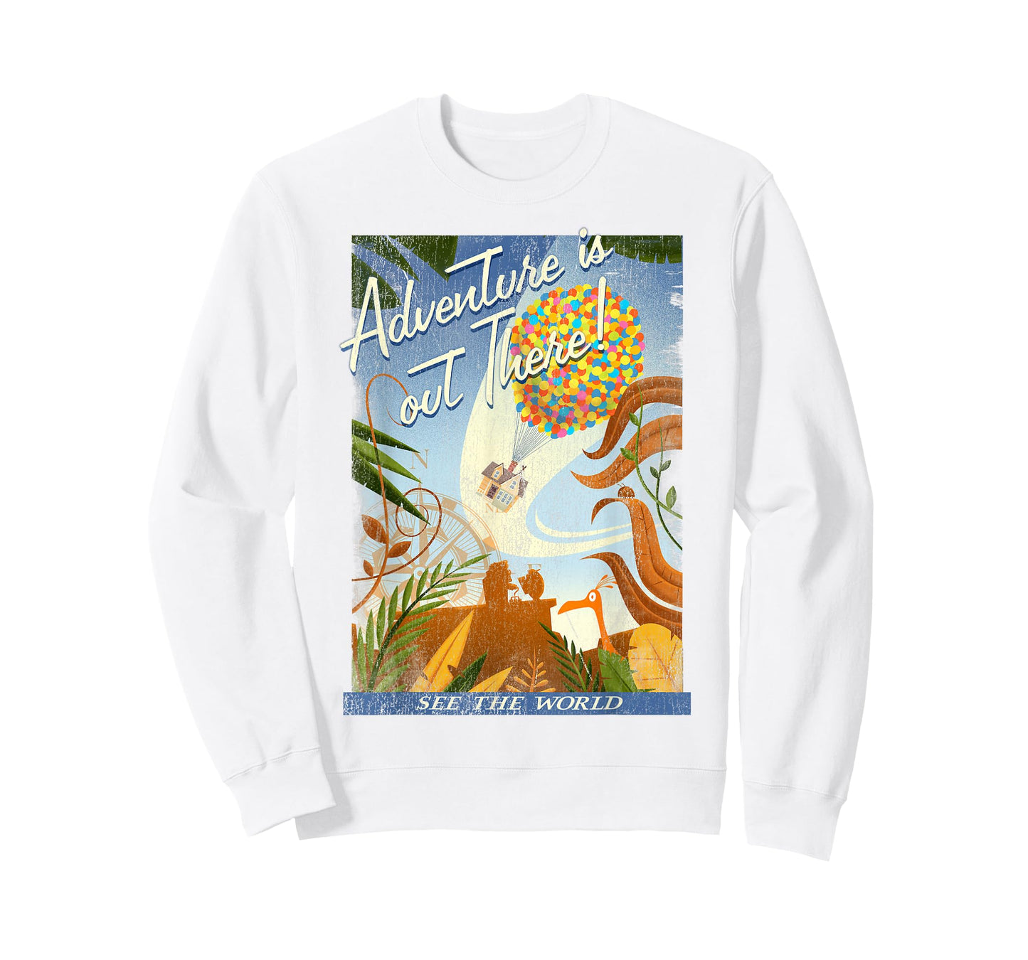 Disney Pixar Up Poster Distressed Vintage Graphic T-Shirt T-Shirt