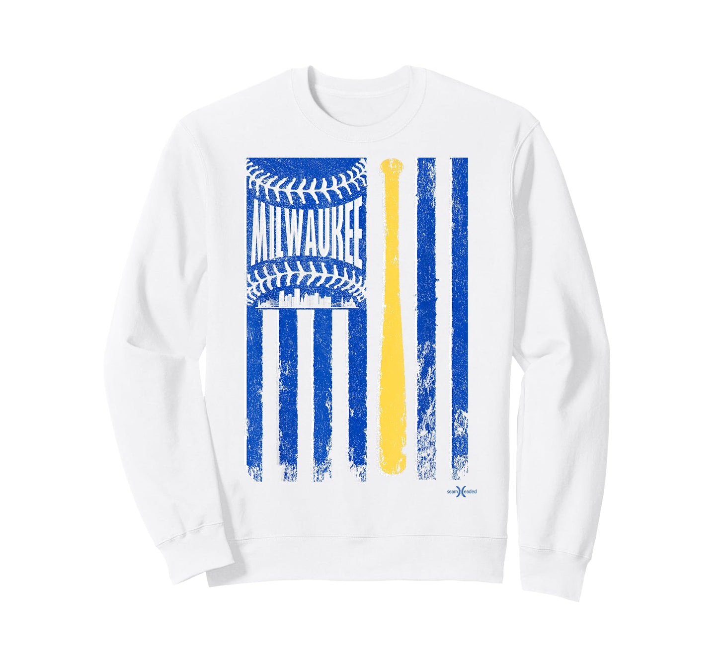Classic Milwaukee Baseball Flag | Patriotic Baseball Women Kids Men T-Shirt