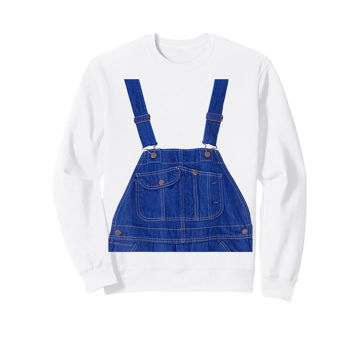 Party Costume - Blue Color Overall Printed On A Yellow Color T-Shirt