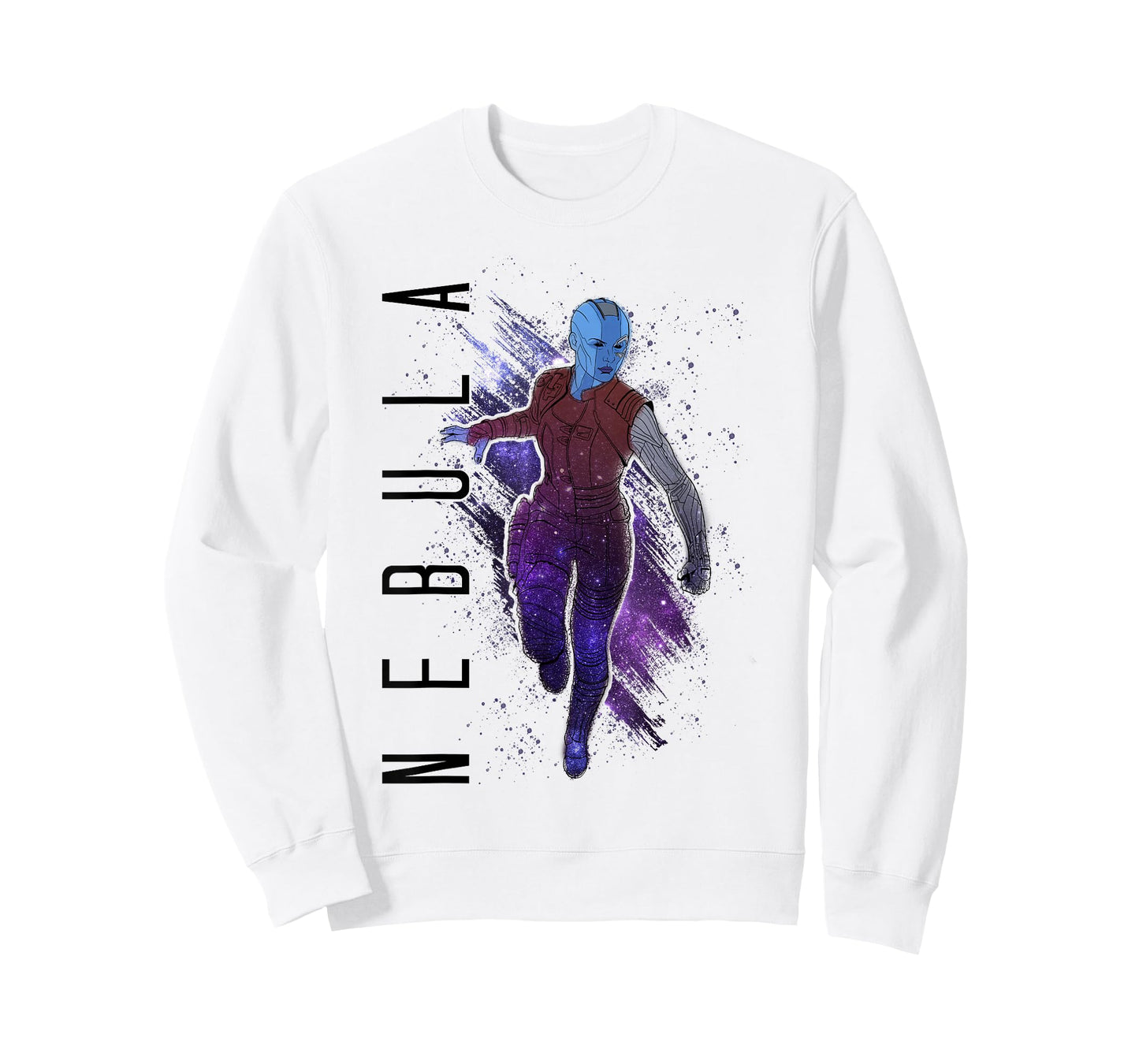 Marvel Avengers Endgame Nebula Galaxy Painted Graphic Tee T-Shirt