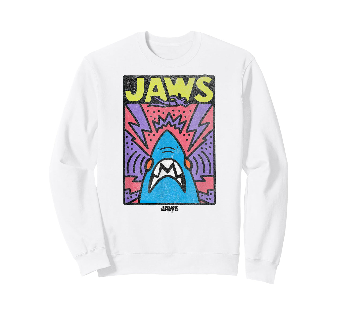 Jaws Neon Poster T-Shirt