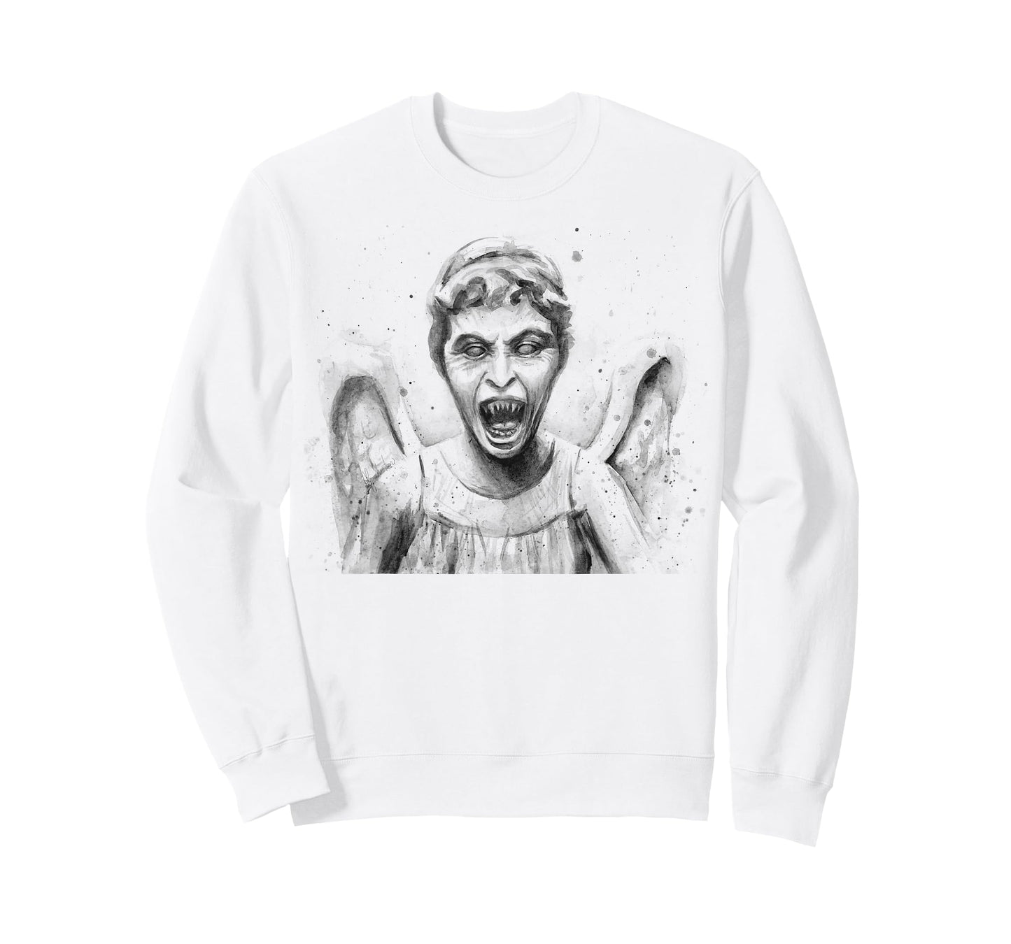 Weeping Angel Watercolor T-Shirt Sci-Fi Scary Don't Blink T-Shirt