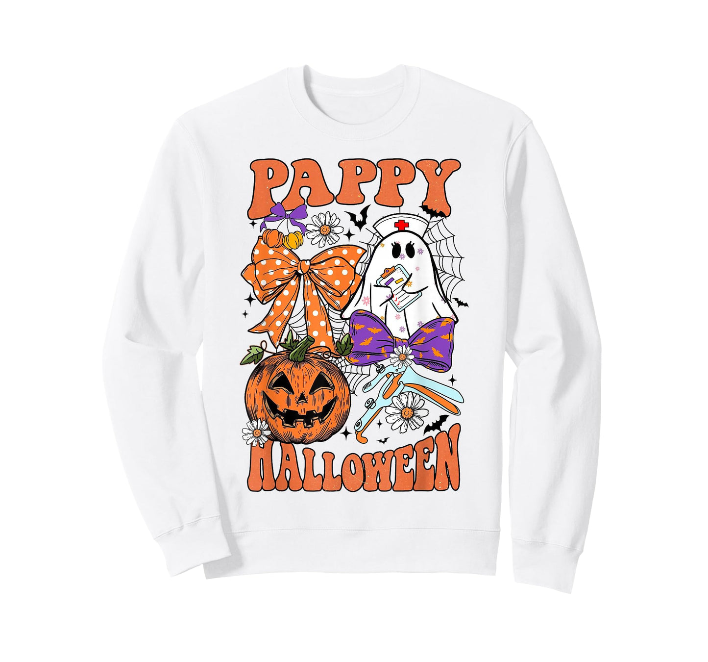 Pappy Halloween Ghost with Speculum Pumpkin Cute OBGYN Nurse T-Shirt
