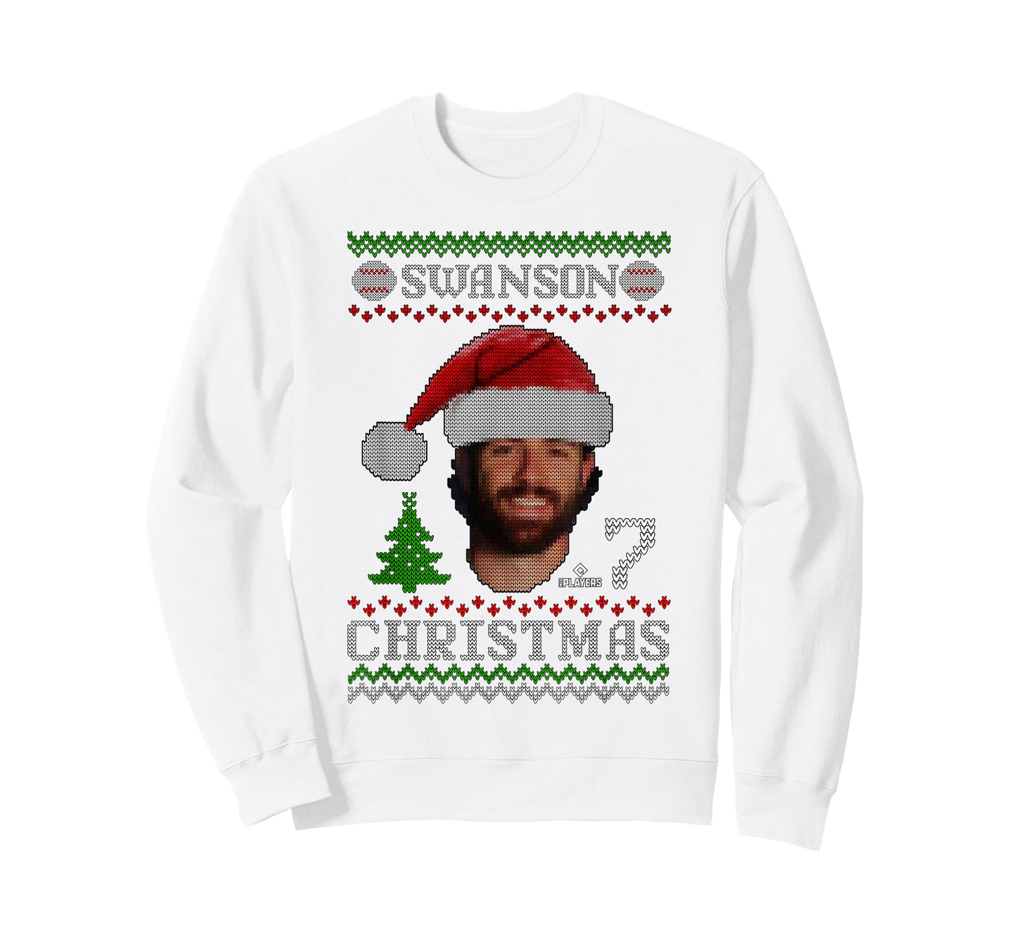 Dansby Swanson Chicago Baseball Christmas Sweater MLBPA T-Shirt