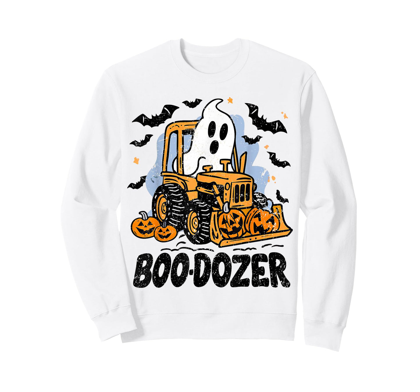 Bulldozer Halloween Boo Dozer Construction Truck Boy Kids T-Shirt