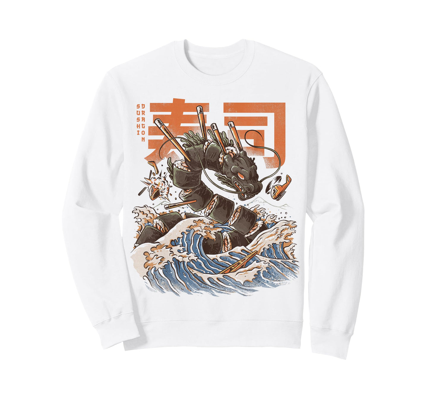 Great Sushi Dragon Japanese Food Kawaii Dragon Anime T-Shirt
