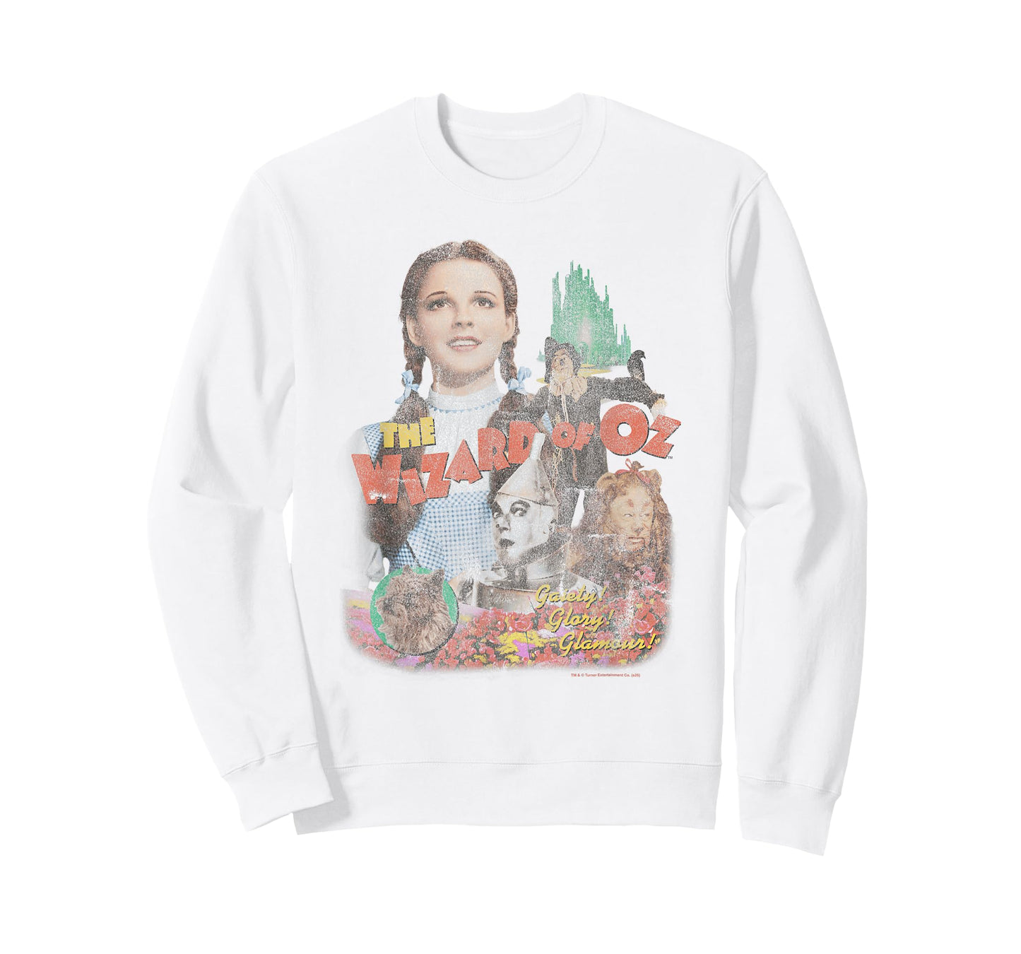Wizard of Oz Vintage Distressed Film Poster with Cast Movie T-Shirt
