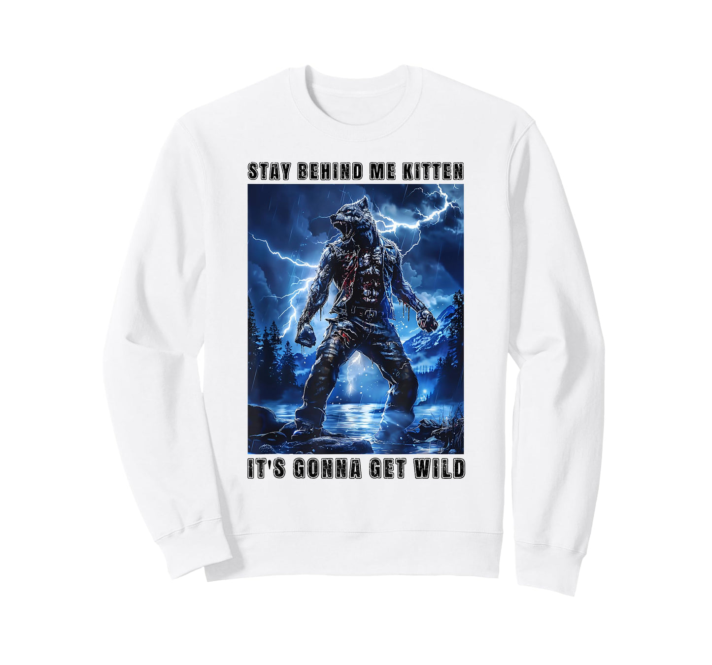 Super Cringy Alpha Wolf Kitten Meme Stay Behind Me Kitten T-Shirt