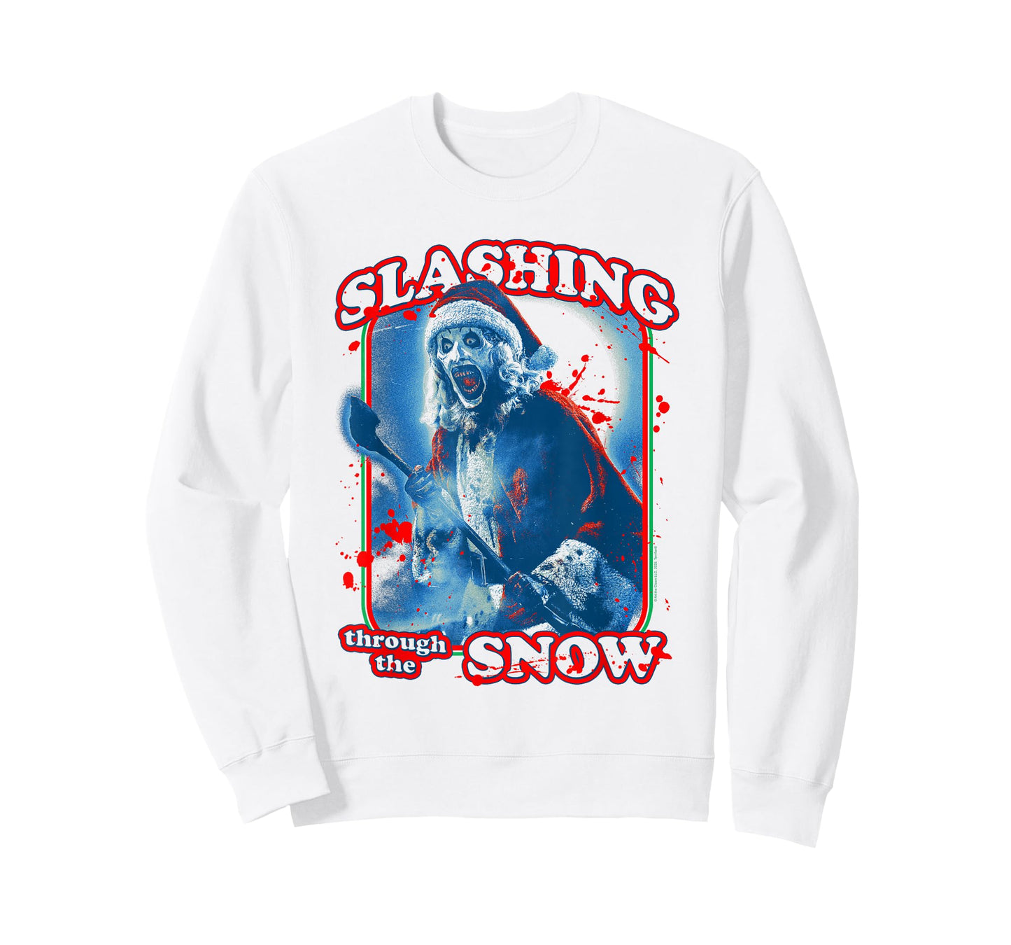 Terrifier Slashing Through The Snow Christmas Horror Movie T-Shirt