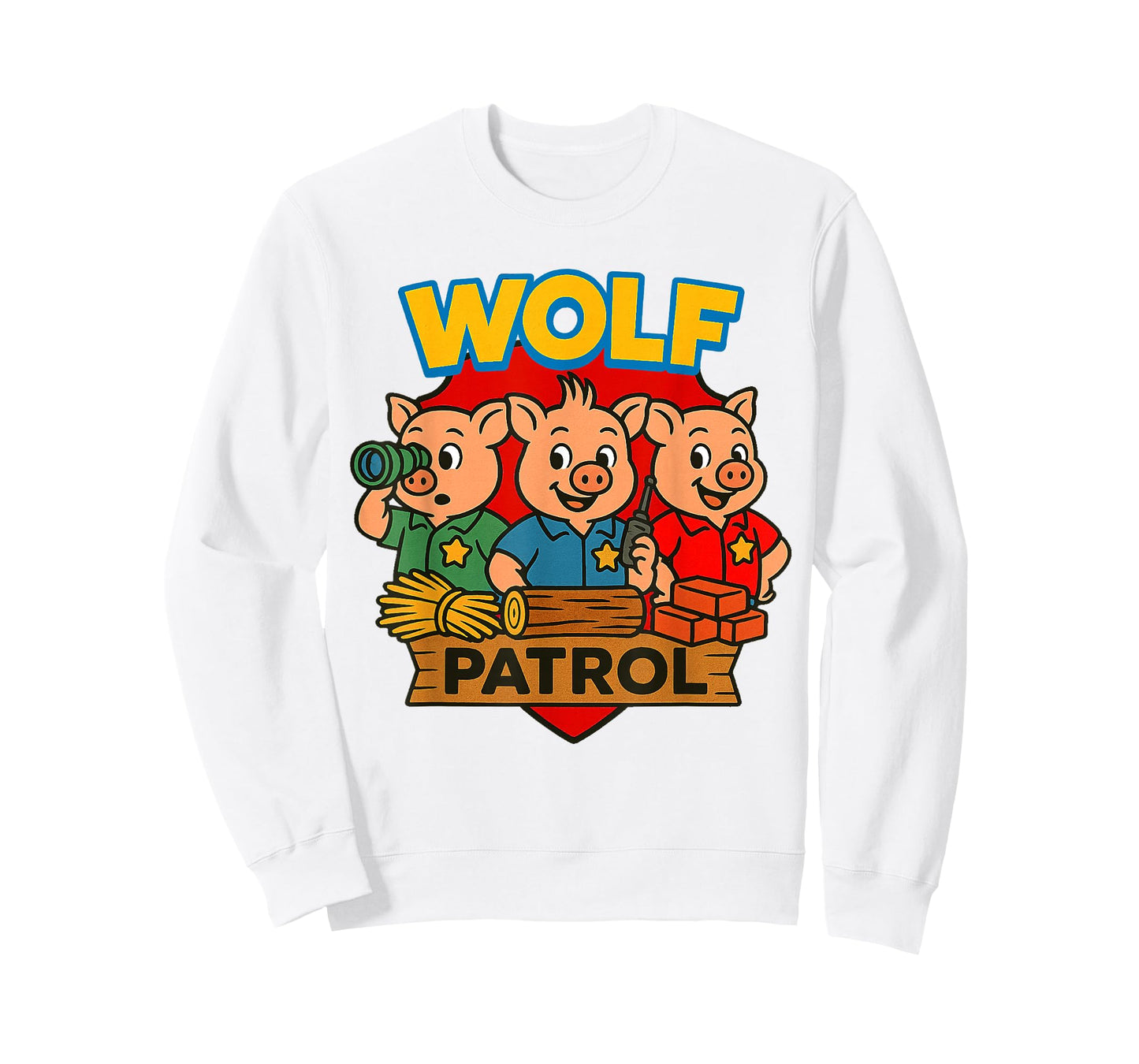 Three Little Pigs- Wolf Patrol, Cute and funny T-Shirt
