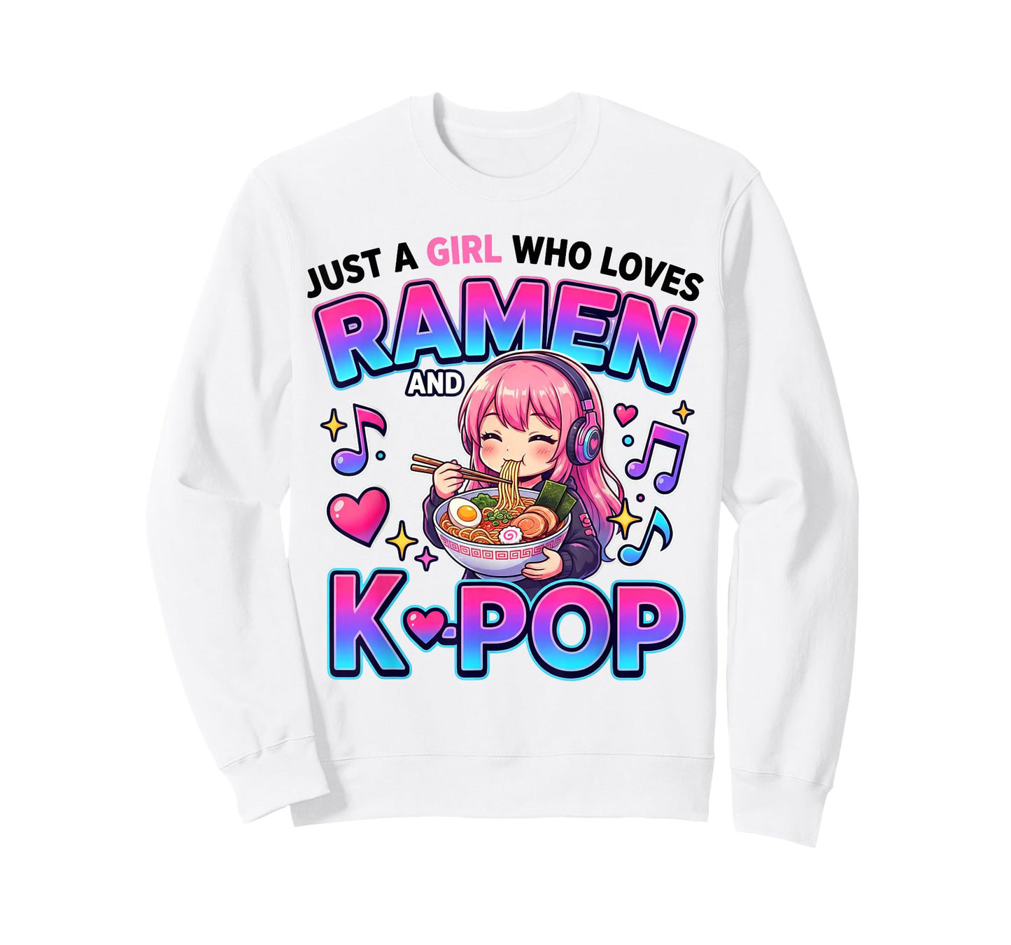 Just A Girl Who Loves Anime Ramen and K-pop T-Shirt