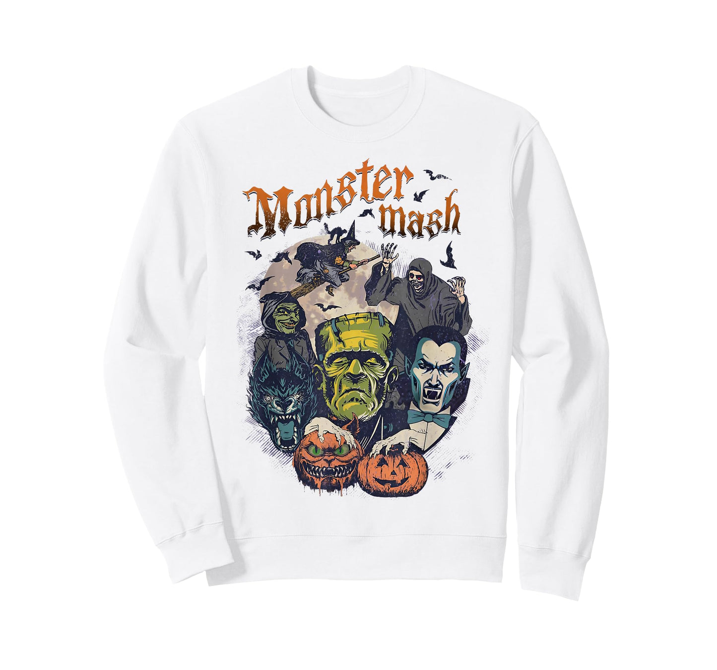 Monster Mash Jack O Lantern Halloween Spooky Season Witch T-Shirt