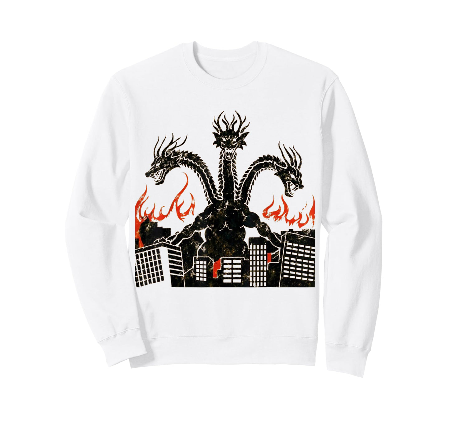 Vintage Dragon King Ghidorah Art sunset japanese Kids Men T-Shirt