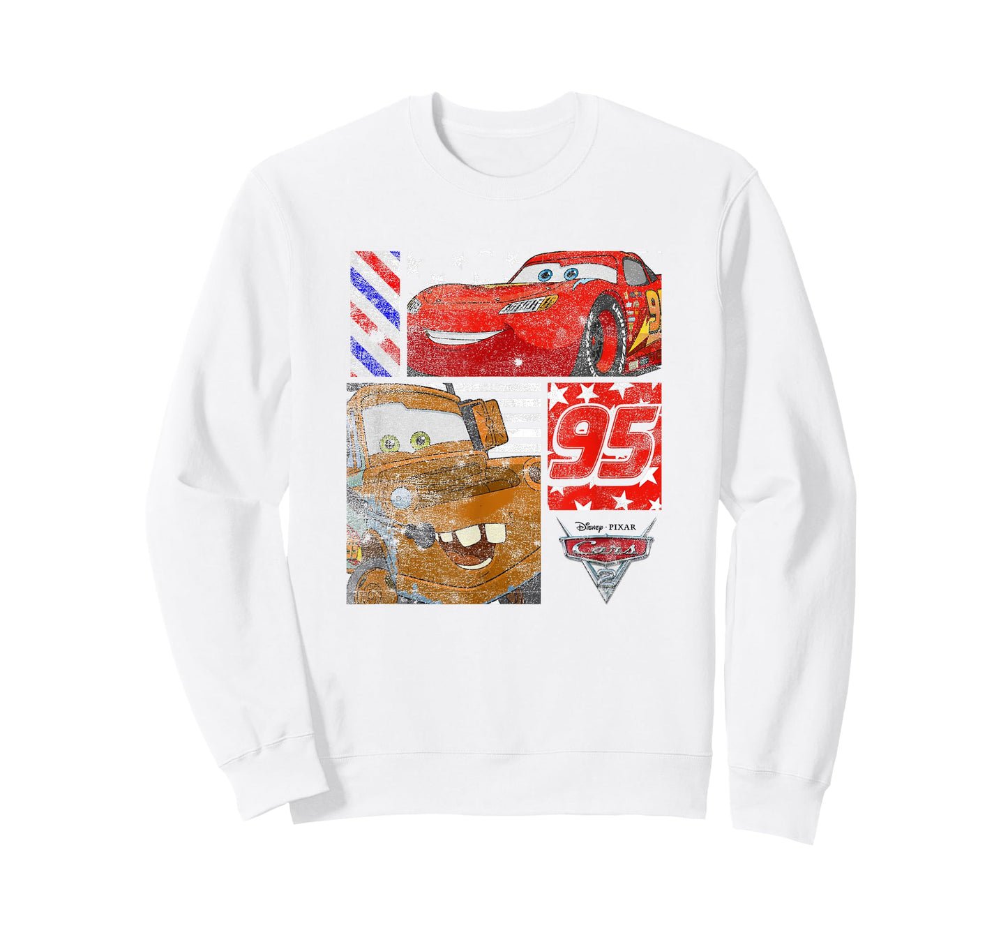 Disney Pixar Cars 2 Lightning & Mater Distressed Panels T-Shirt