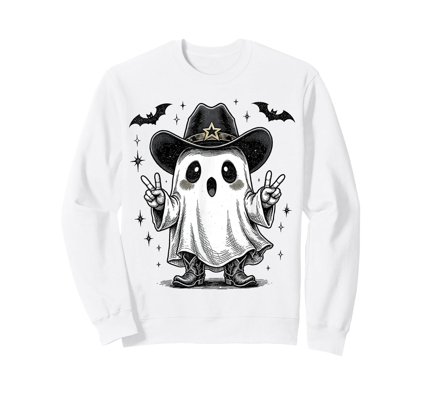 Howdy Boo Ghost Halloween Country Western Cowboy Cowgirl T-Shirt