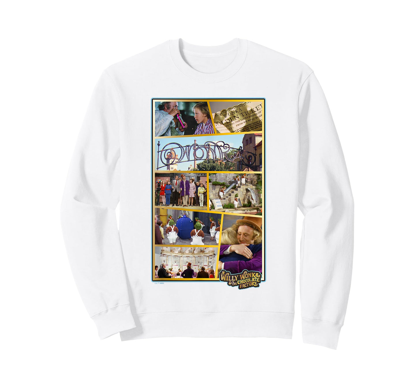 Willy Wonka & The Chocolate Factory Scenes Collage T-Shirt