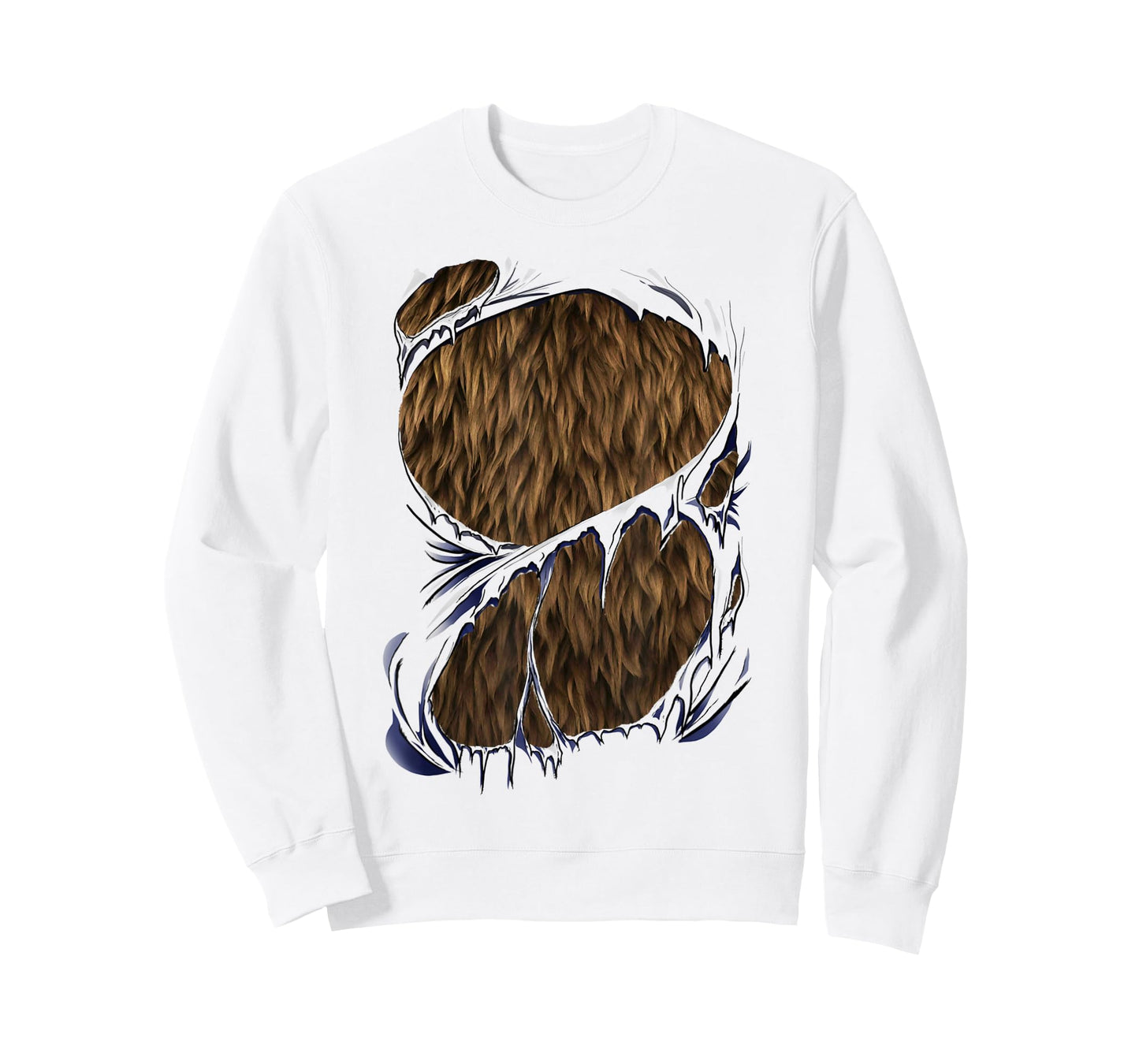 Werewolf Halloween Costume - Furry Bear or Beast Torn Ripped T-Shirt