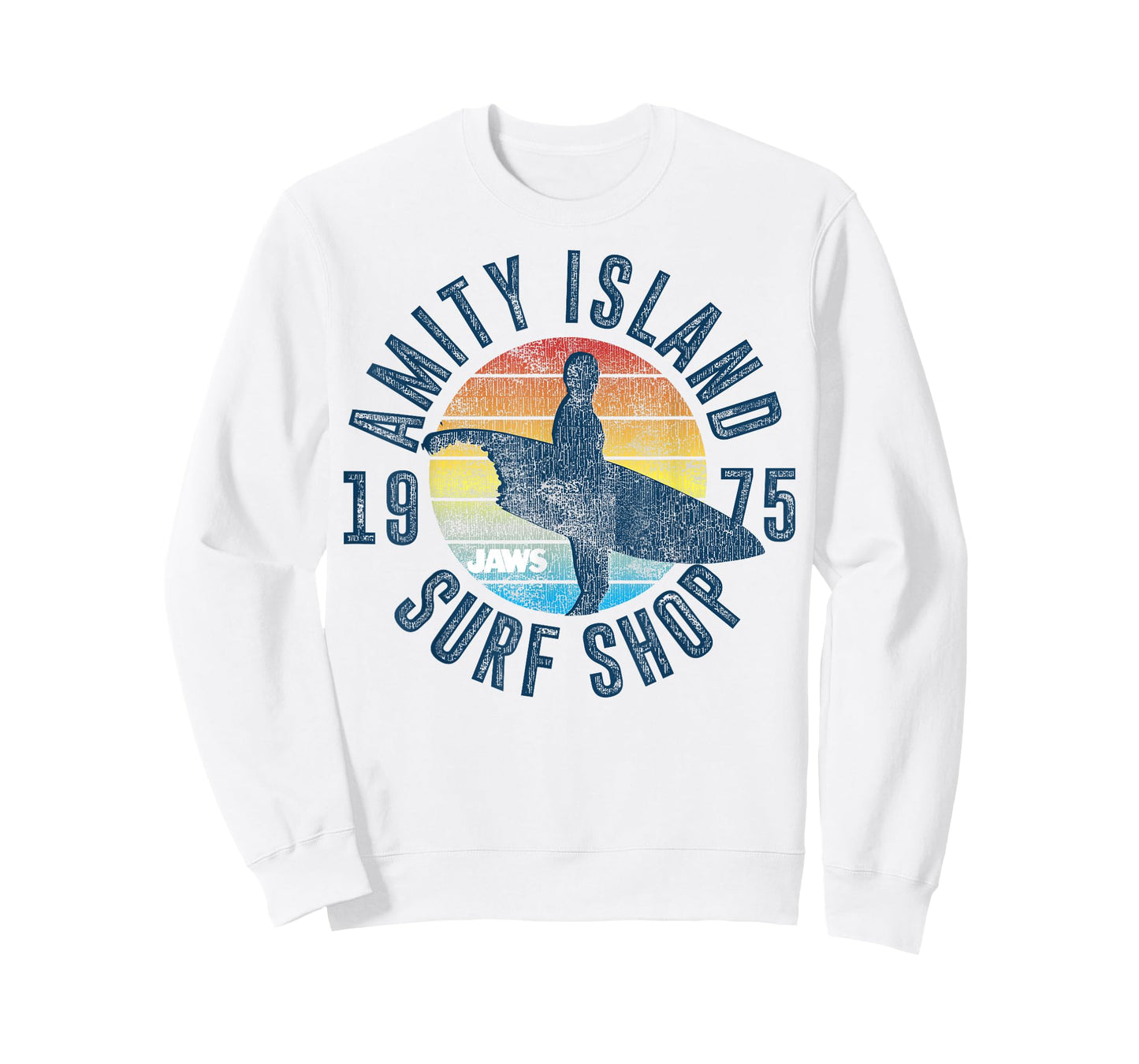 Jaws Amity Island Surf Shop 1975 Retro Logo T-Shirt