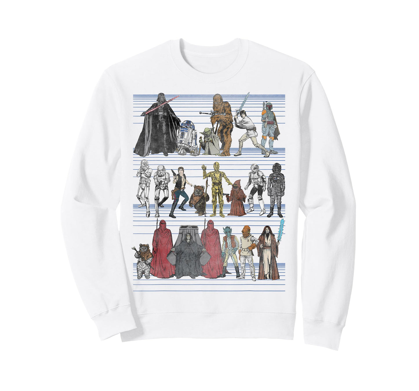 Star Wars Character Lineup Retro Classic Graphic T-Shirt T-Shirt