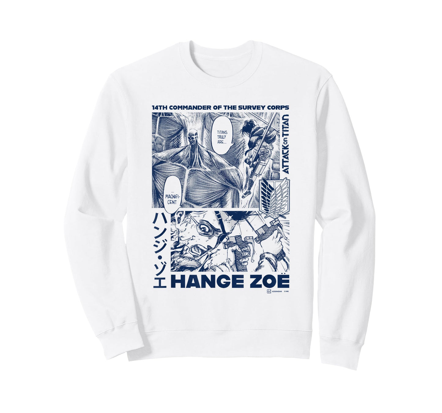 Attack on Titan Commander Hange Zoe Big Chest Manga Poster T-Shirt